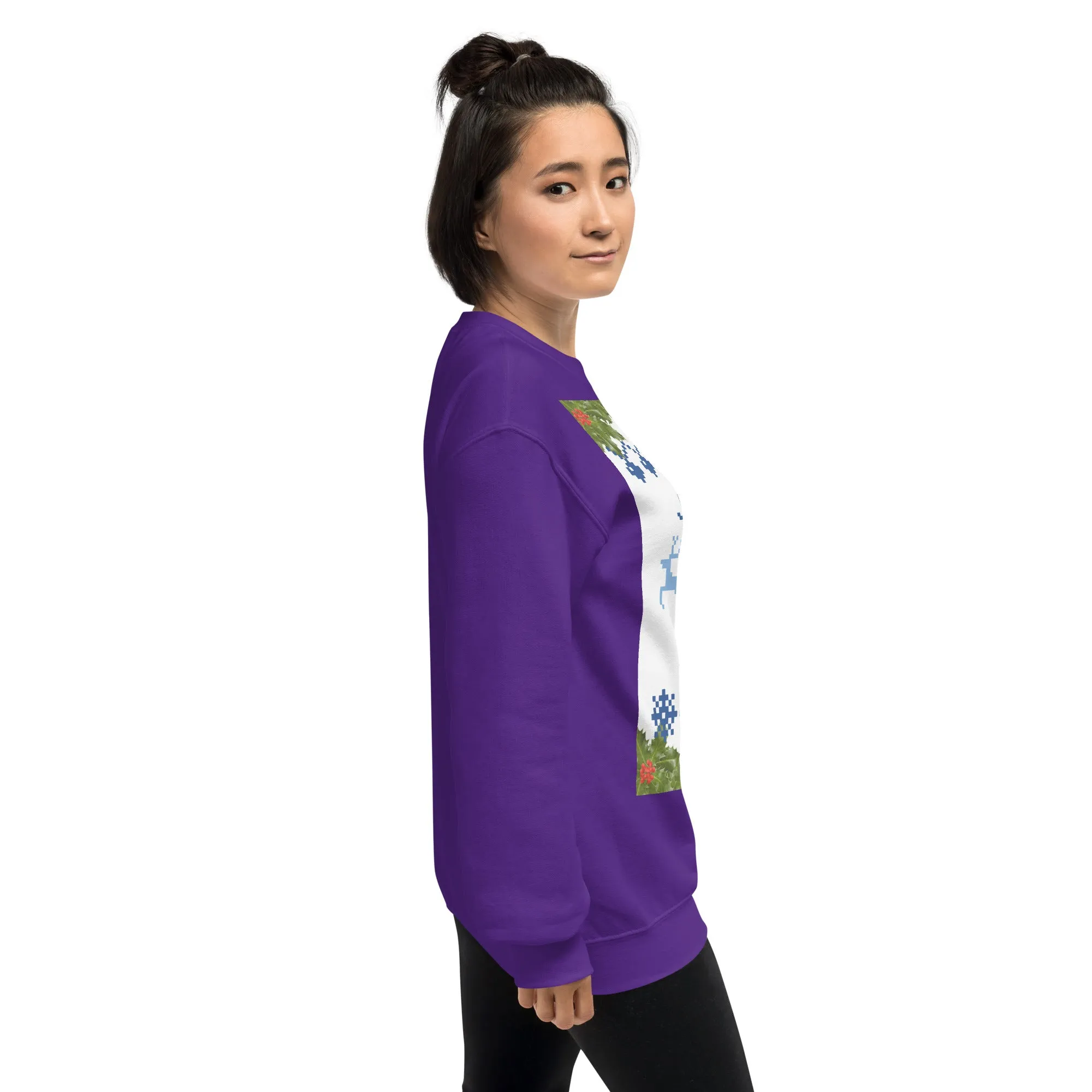 Jolly Holly Sweatshirt Christmas (Glamourange Christmas Sweatshirt Womens)
