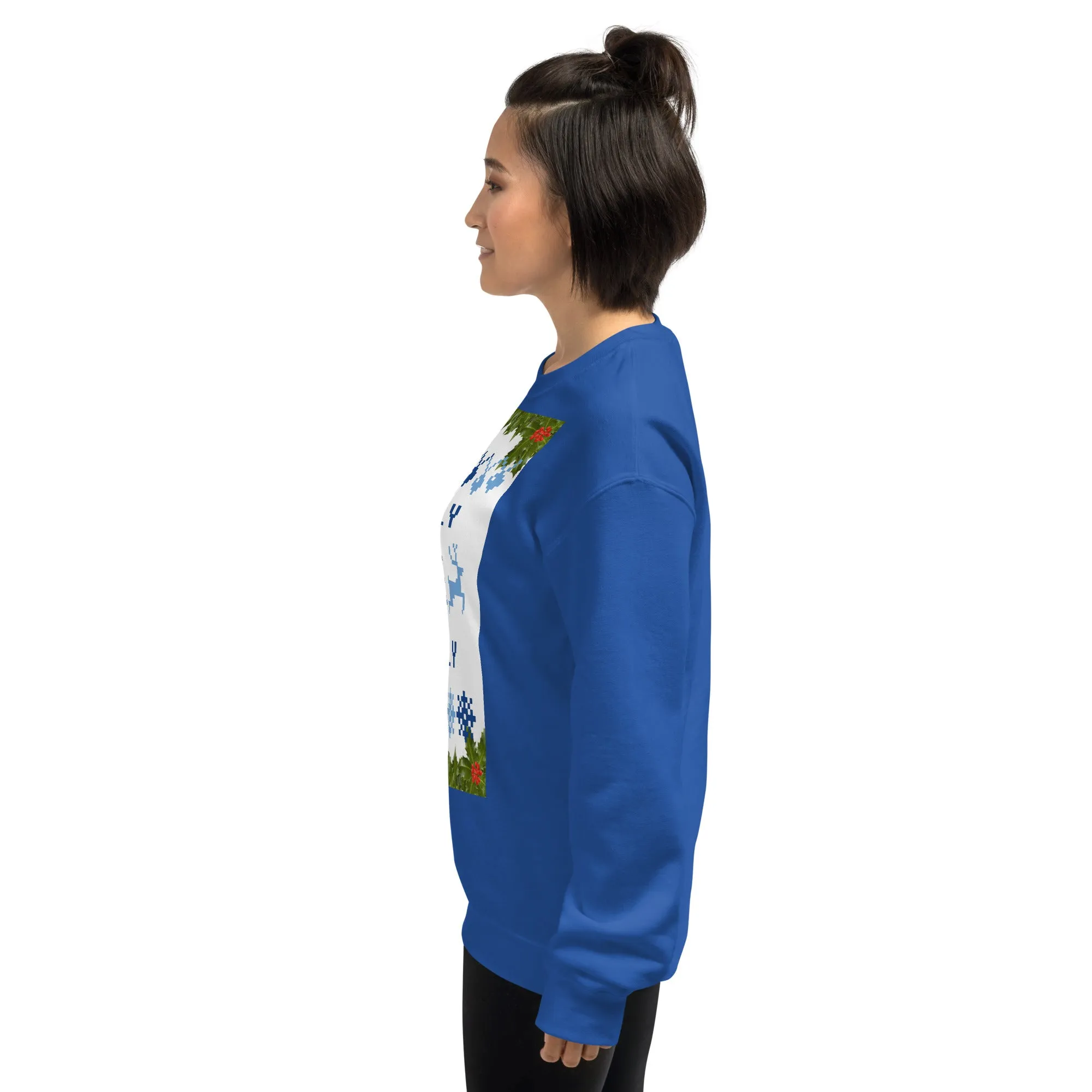 Jolly Holly Sweatshirt Christmas (Glamourange Christmas Sweatshirt Womens)