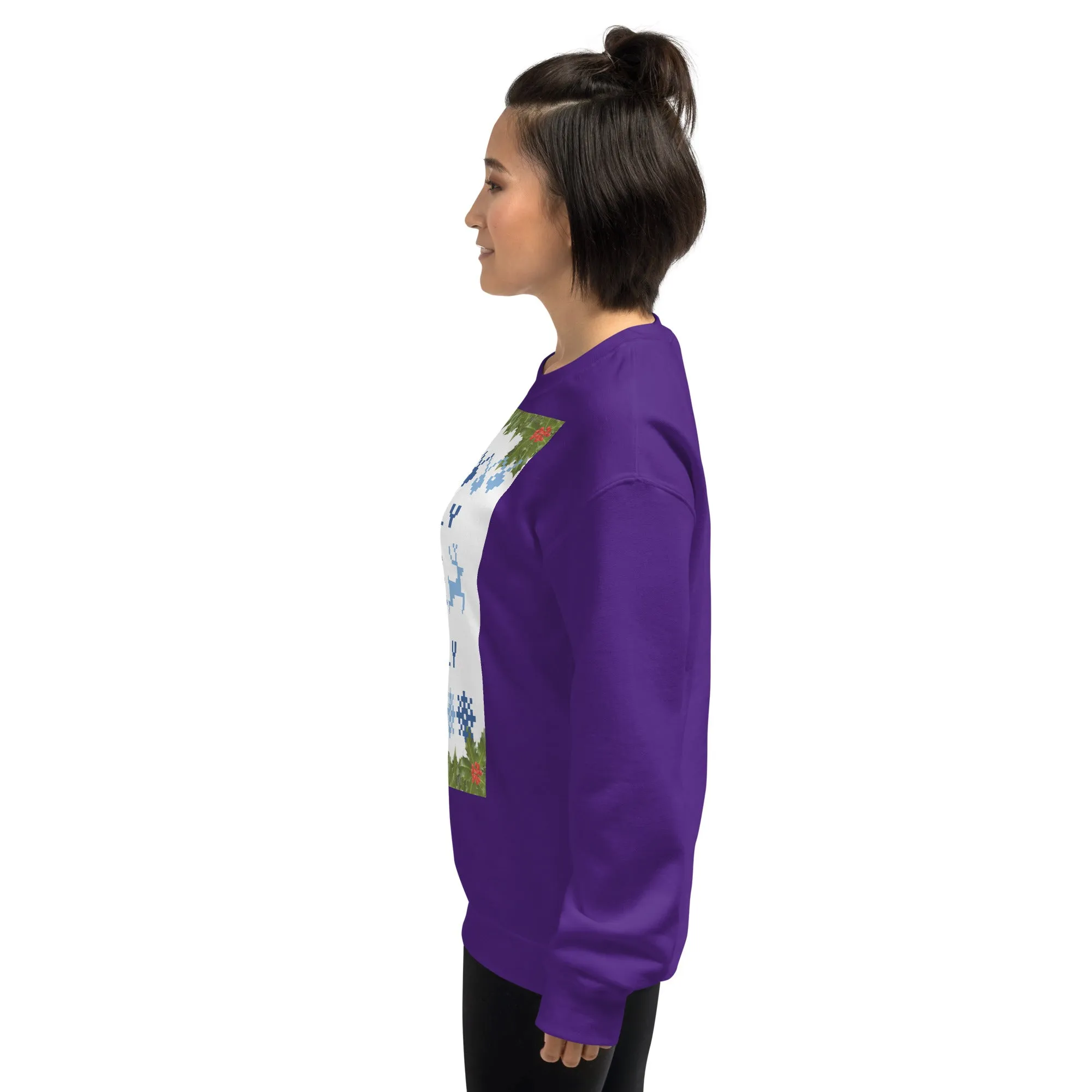 Jolly Holly Sweatshirt Christmas (Glamourange Christmas Sweatshirt Womens)