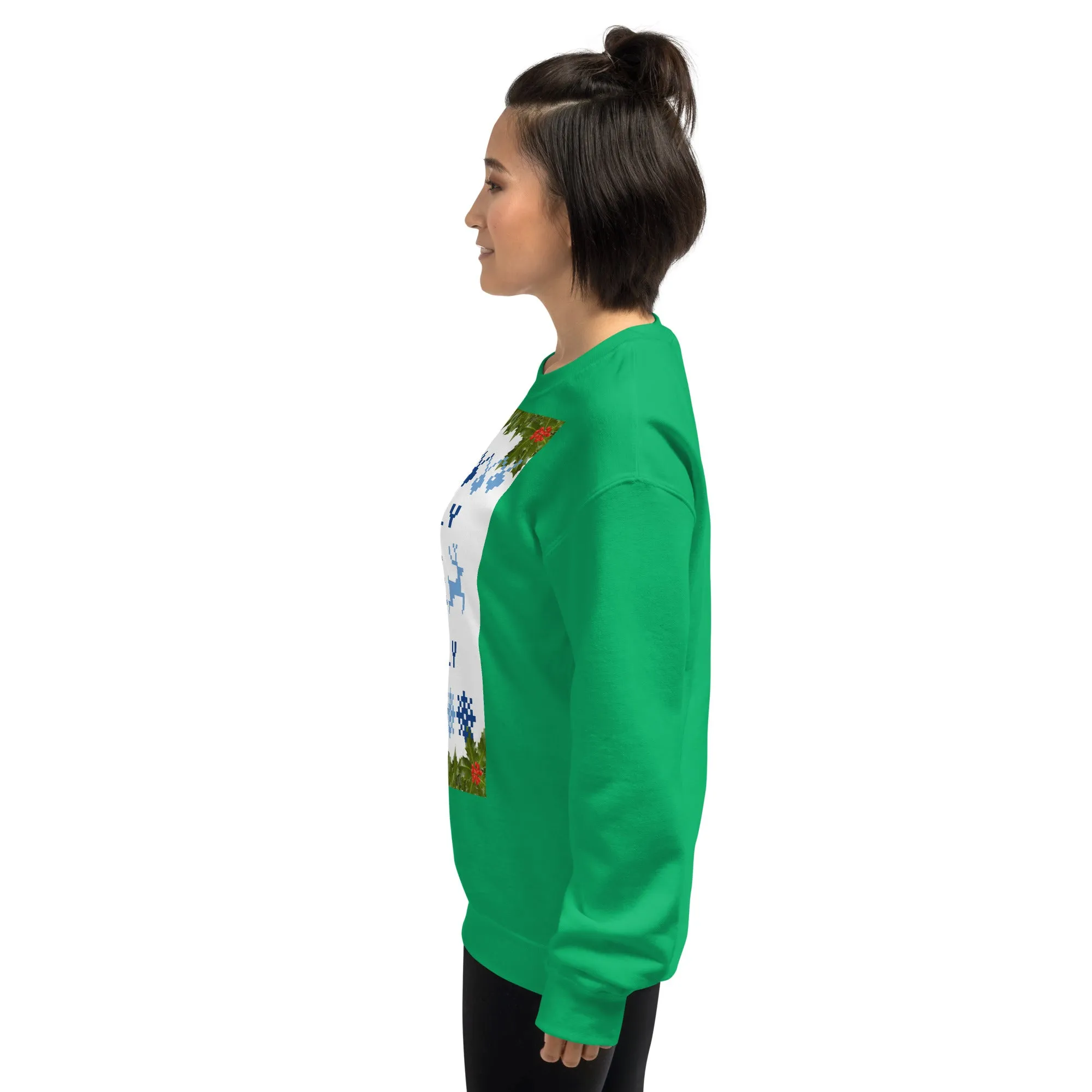 Jolly Holly Sweatshirt Christmas (Glamourange Christmas Sweatshirt Womens)