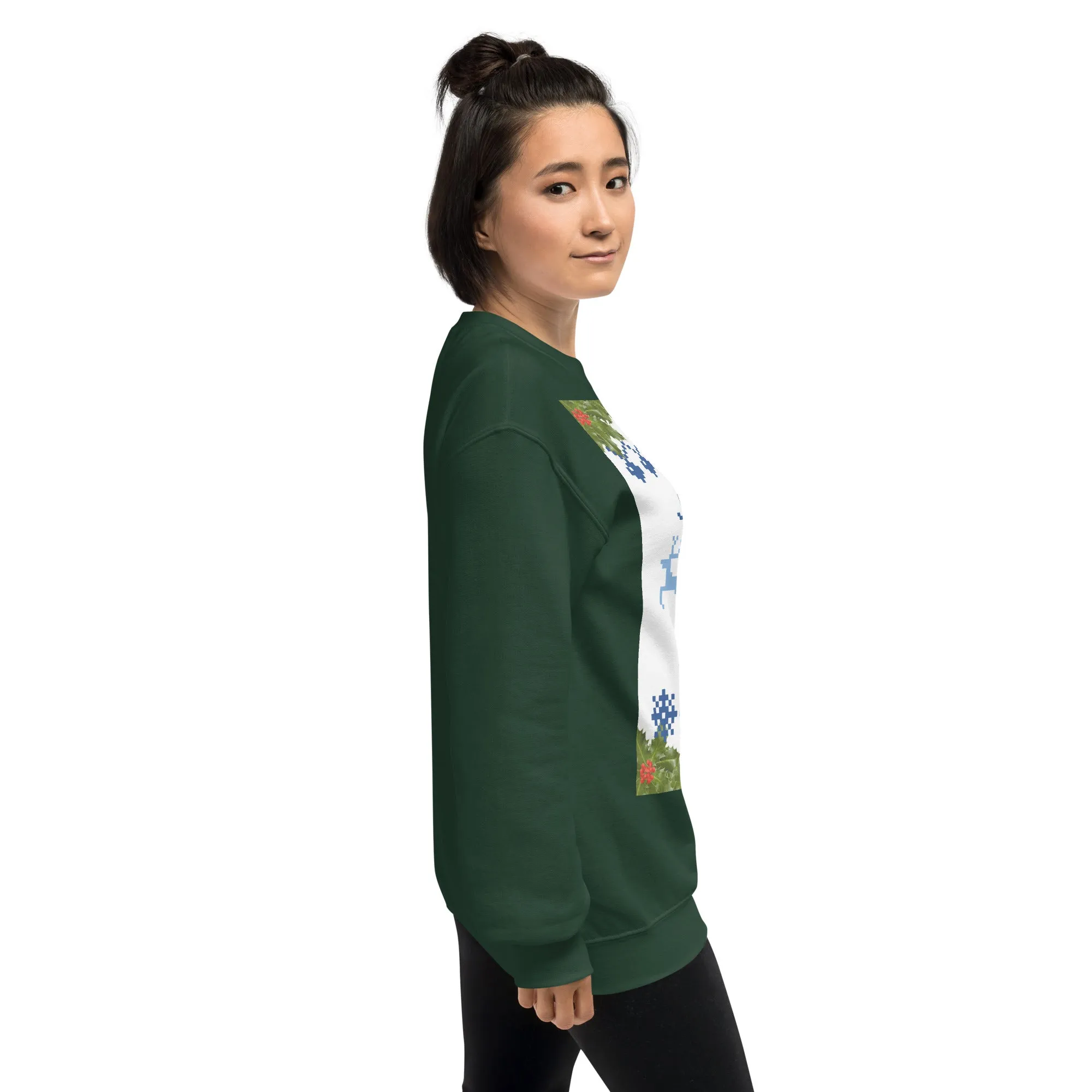 Jolly Holly Sweatshirt Christmas (Glamourange Christmas Sweatshirt Womens)