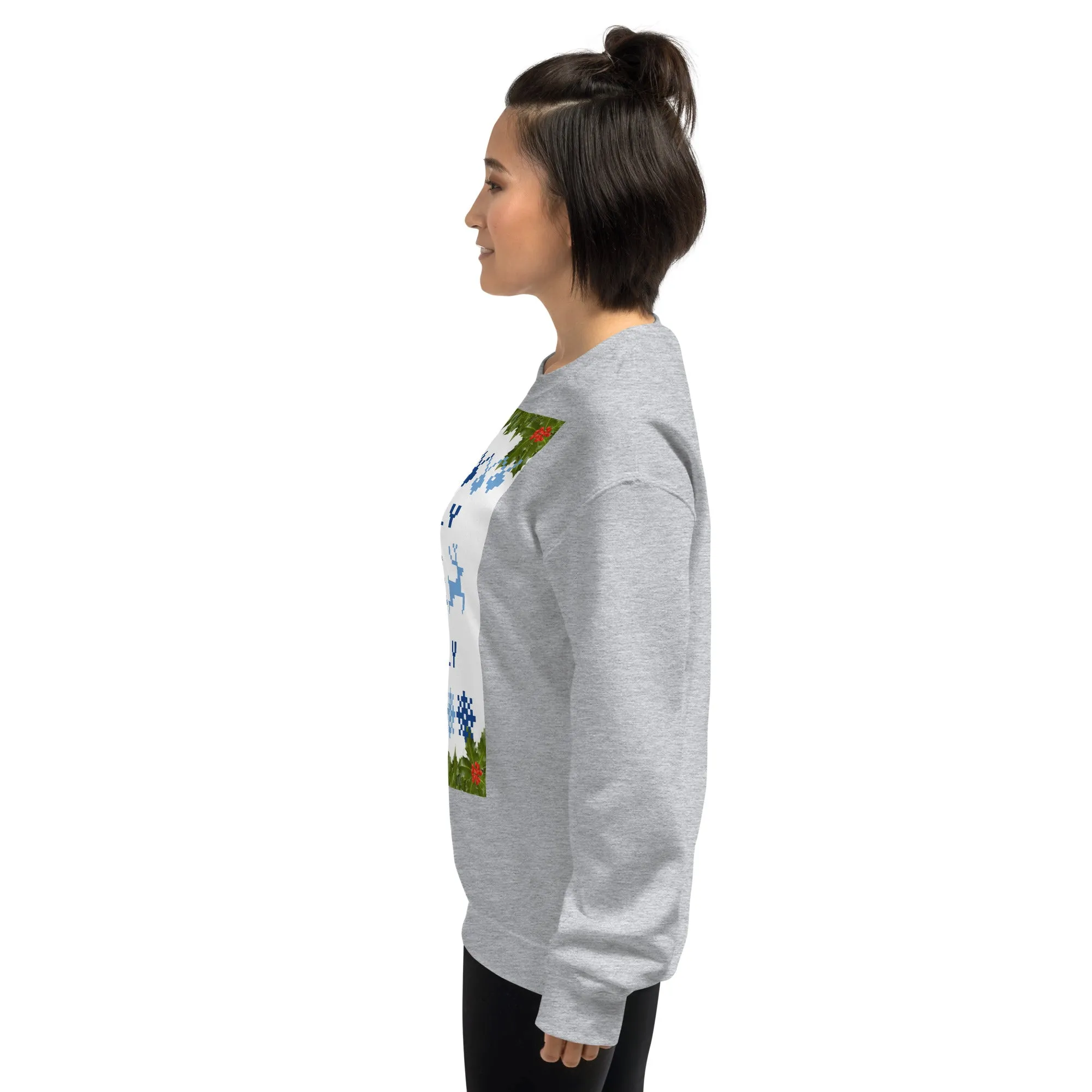 Jolly Holly Sweatshirt Christmas (Glamourange Christmas Sweatshirt Womens)