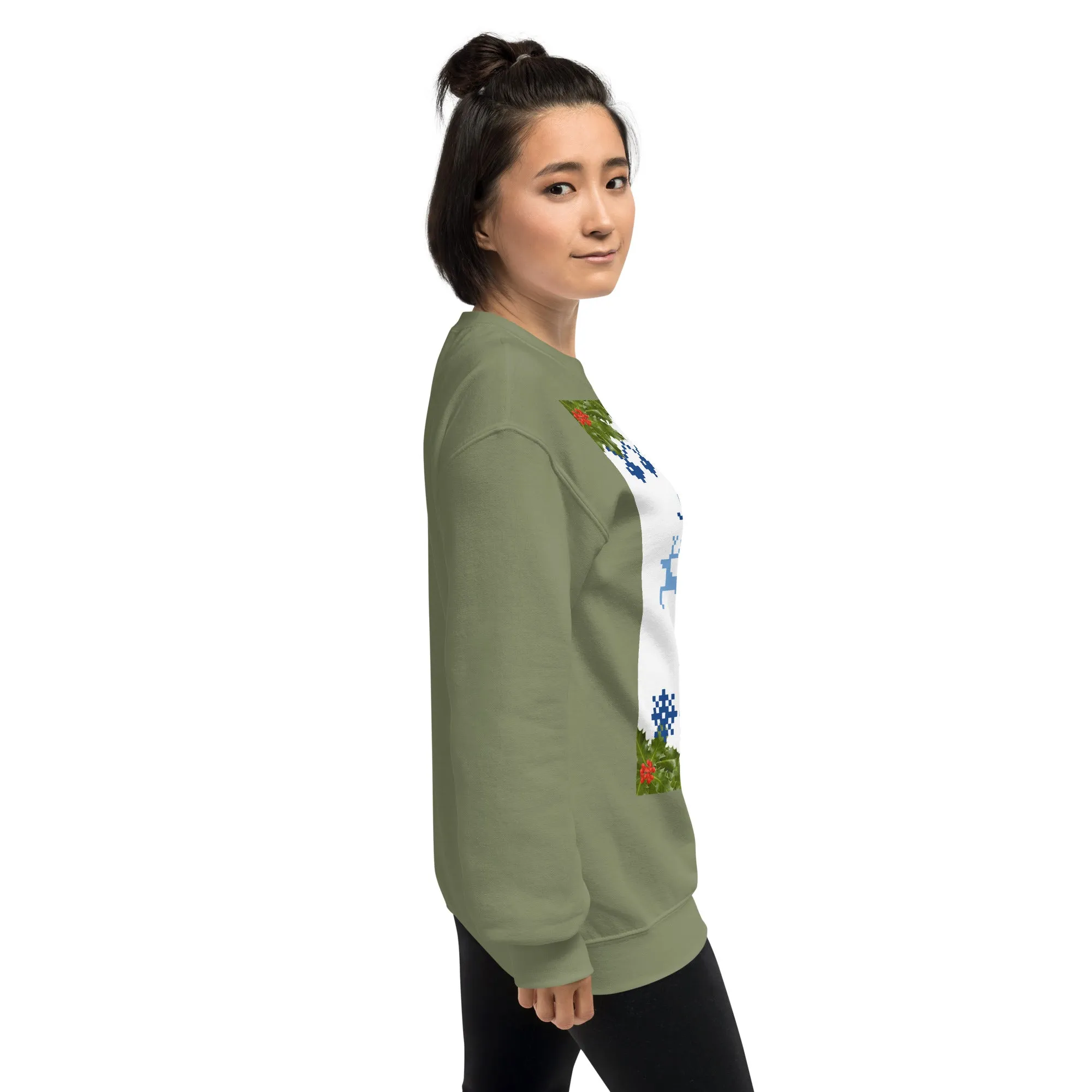 Jolly Holly Sweatshirt Christmas (Glamourange Christmas Sweatshirt Womens)