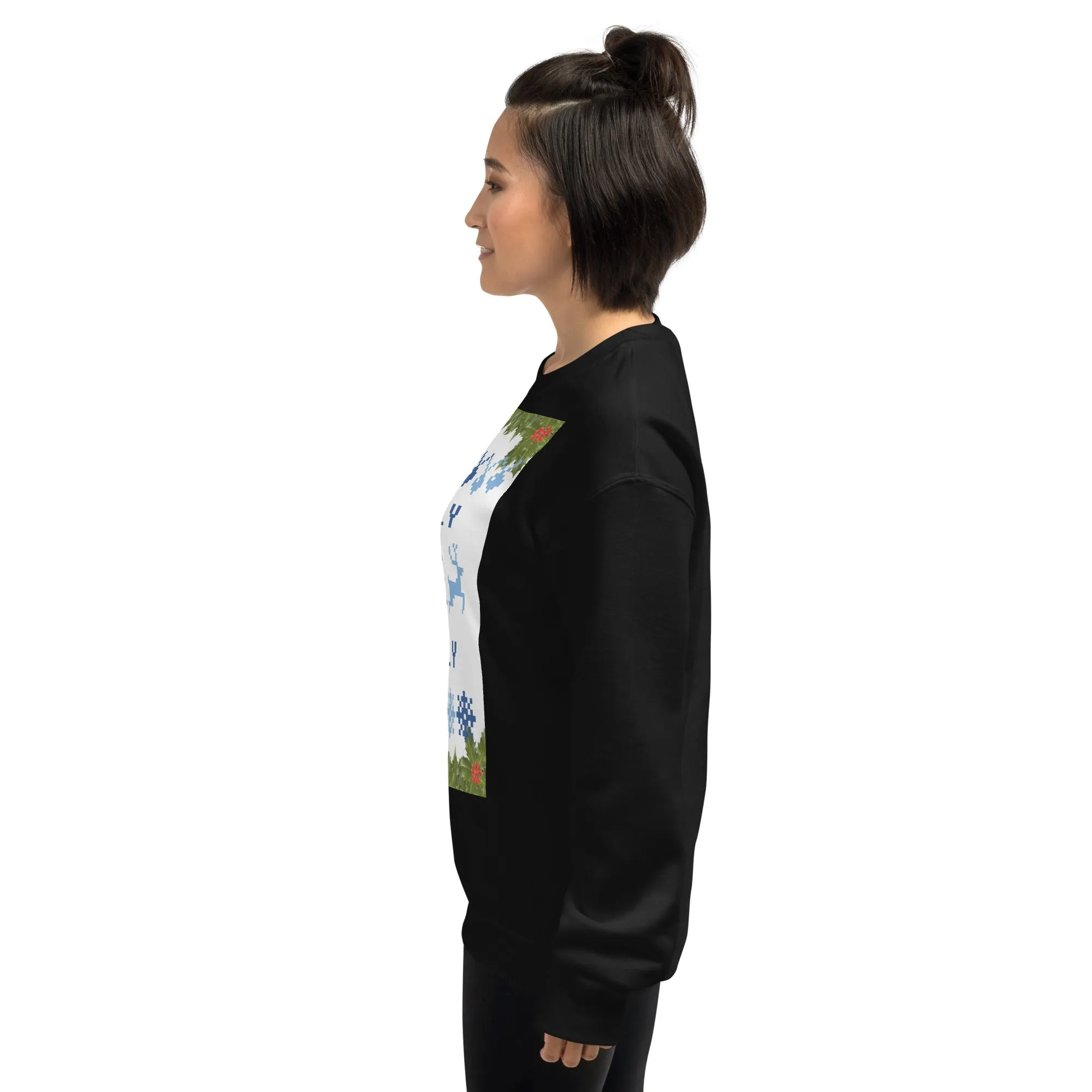 Jolly Holly Sweatshirt Christmas (Glamourange Christmas Sweatshirt Womens)