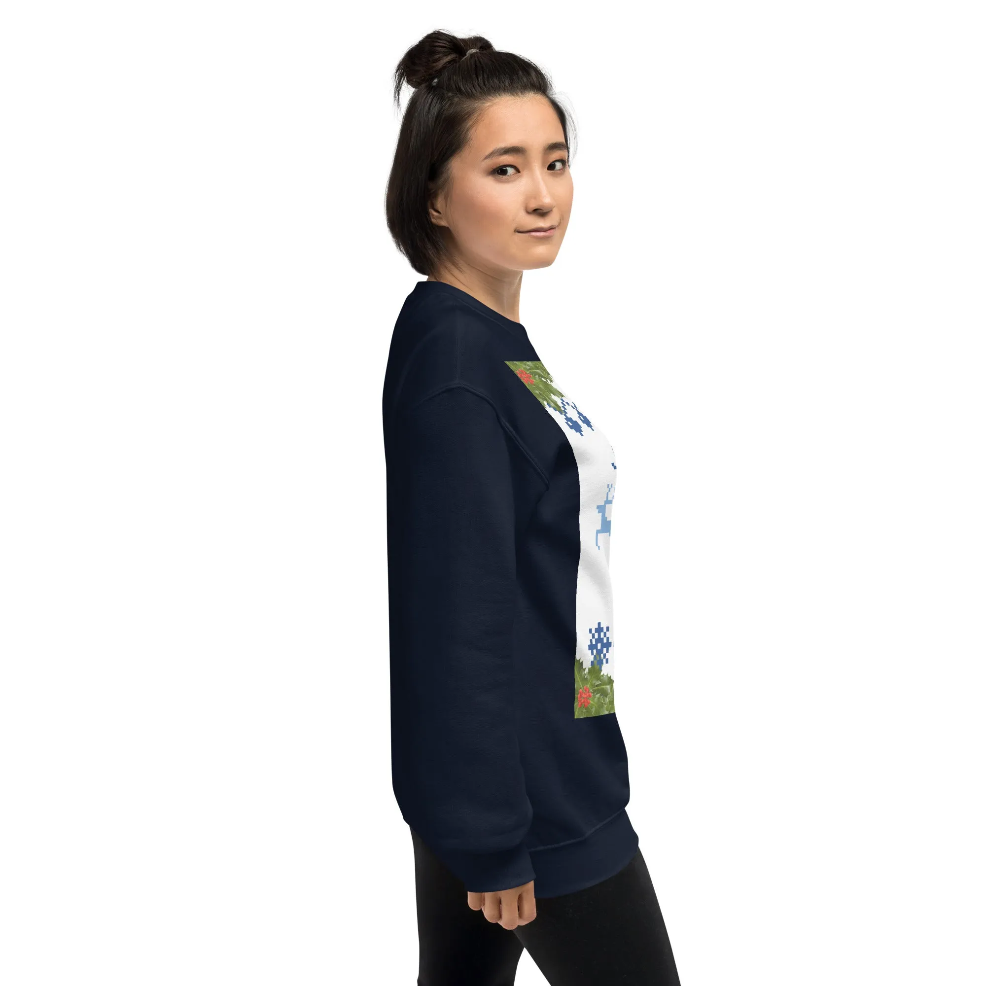 Jolly Holly Sweatshirt Christmas (Glamourange Christmas Sweatshirt Womens)