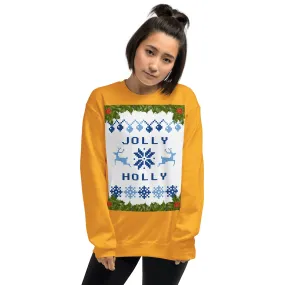 Jolly Holly Sweatshirt Christmas (Glamourange Christmas Sweatshirt Womens)