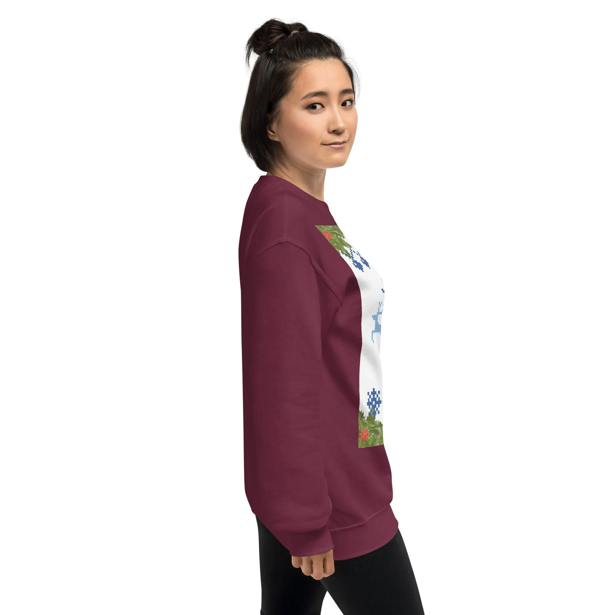 Jolly Holly Sweatshirt Christmas (Glamourange Christmas Sweatshirt Womens)