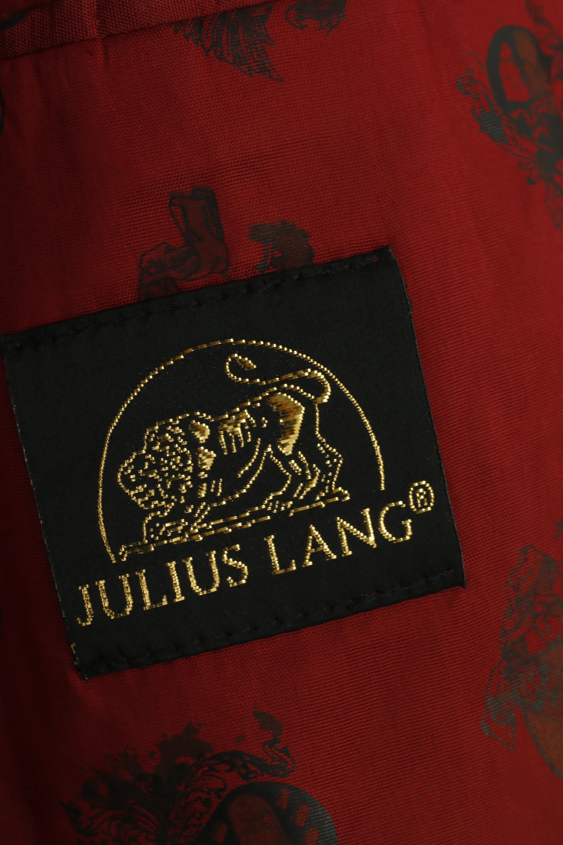 Julius Lang Men 28 58 Blazer Charcoal Bottoms Wool Embroidered Vintage Tiroler Loden Jacket