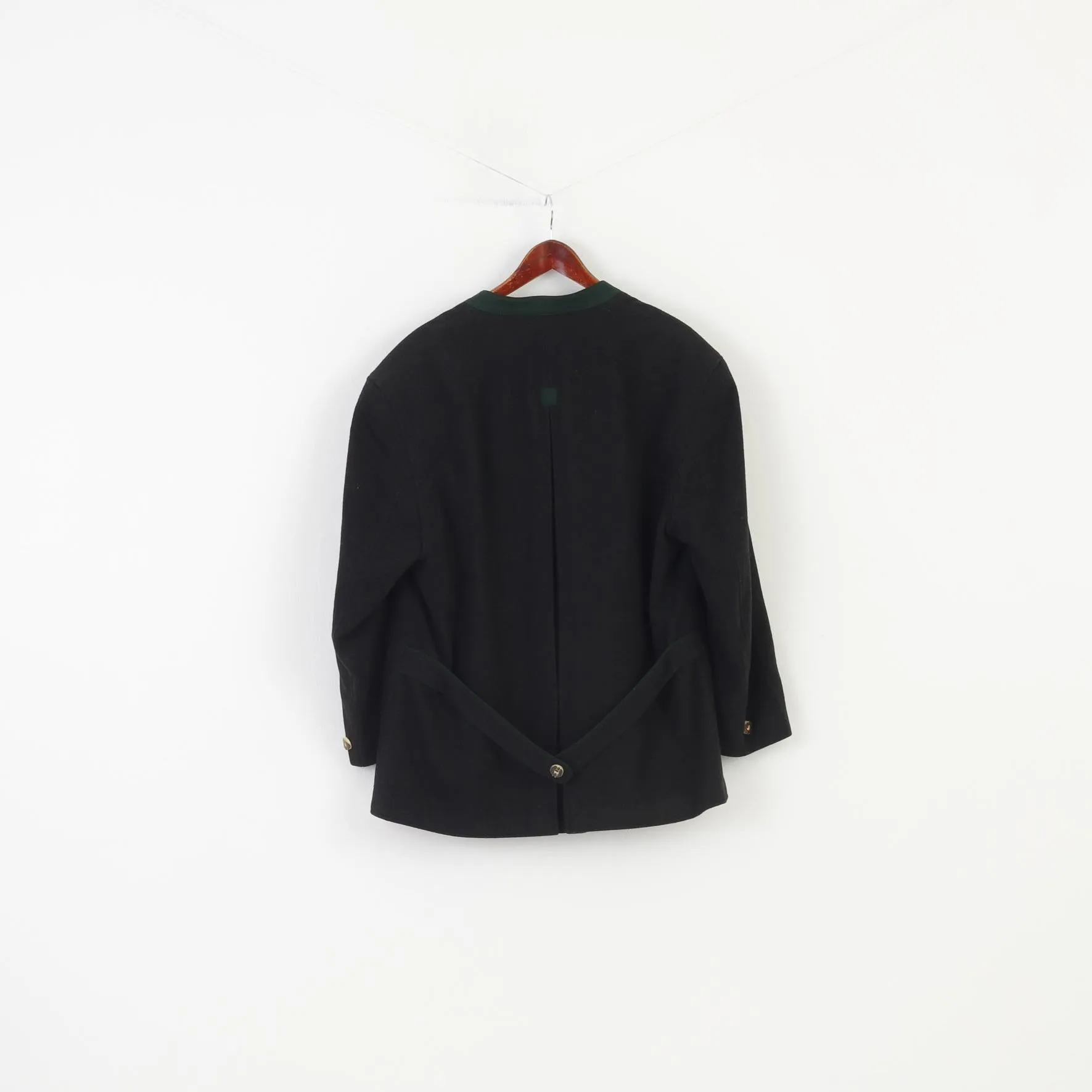 Julius Lang Men 28 58 Blazer Charcoal Bottoms Wool Embroidered Vintage Tiroler Loden Jacket