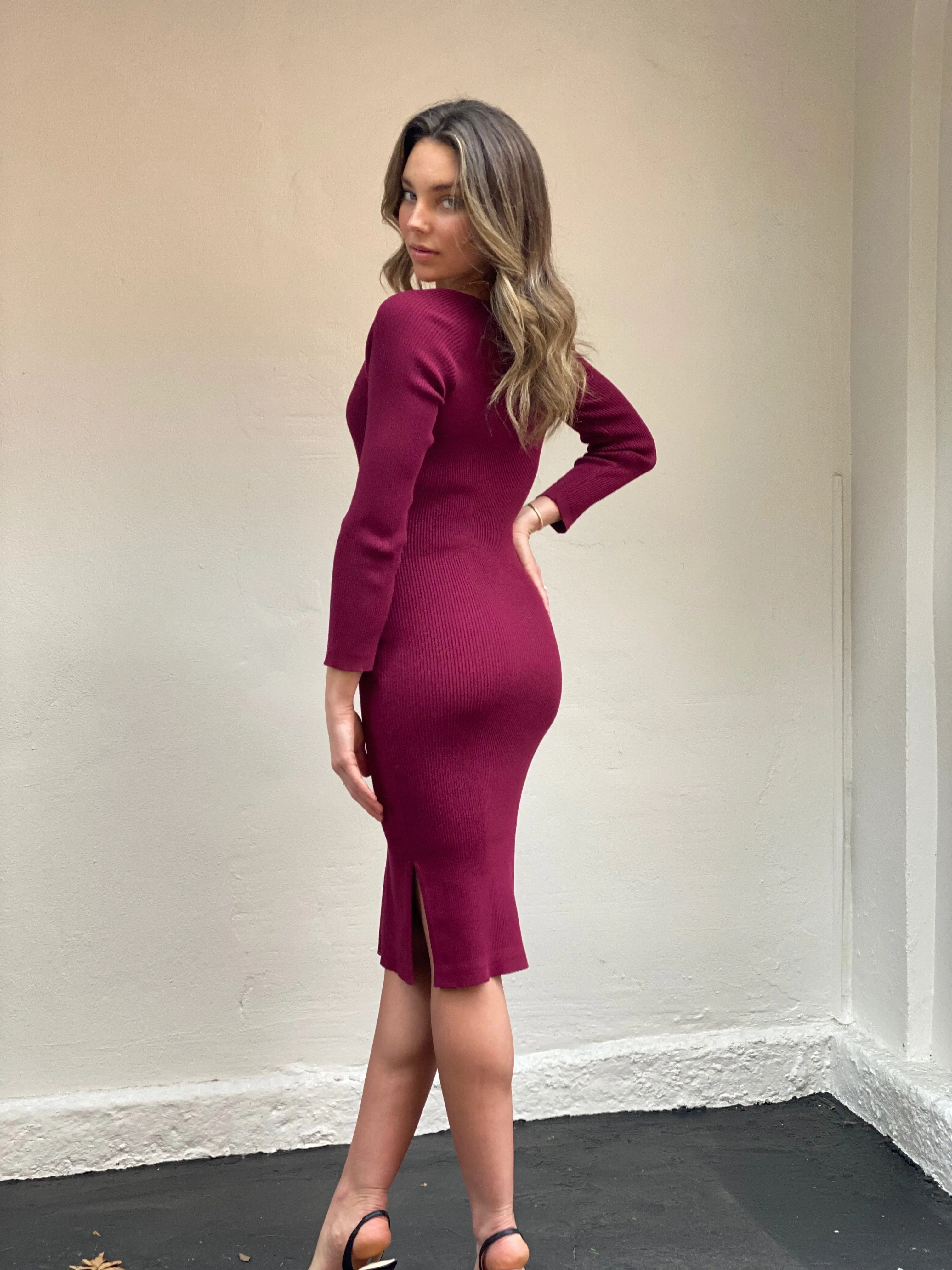 K02106SS Square Neck Knit Dress (Pack) SALE
