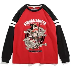Kabuki Neko Long Sleeve T-Shirt