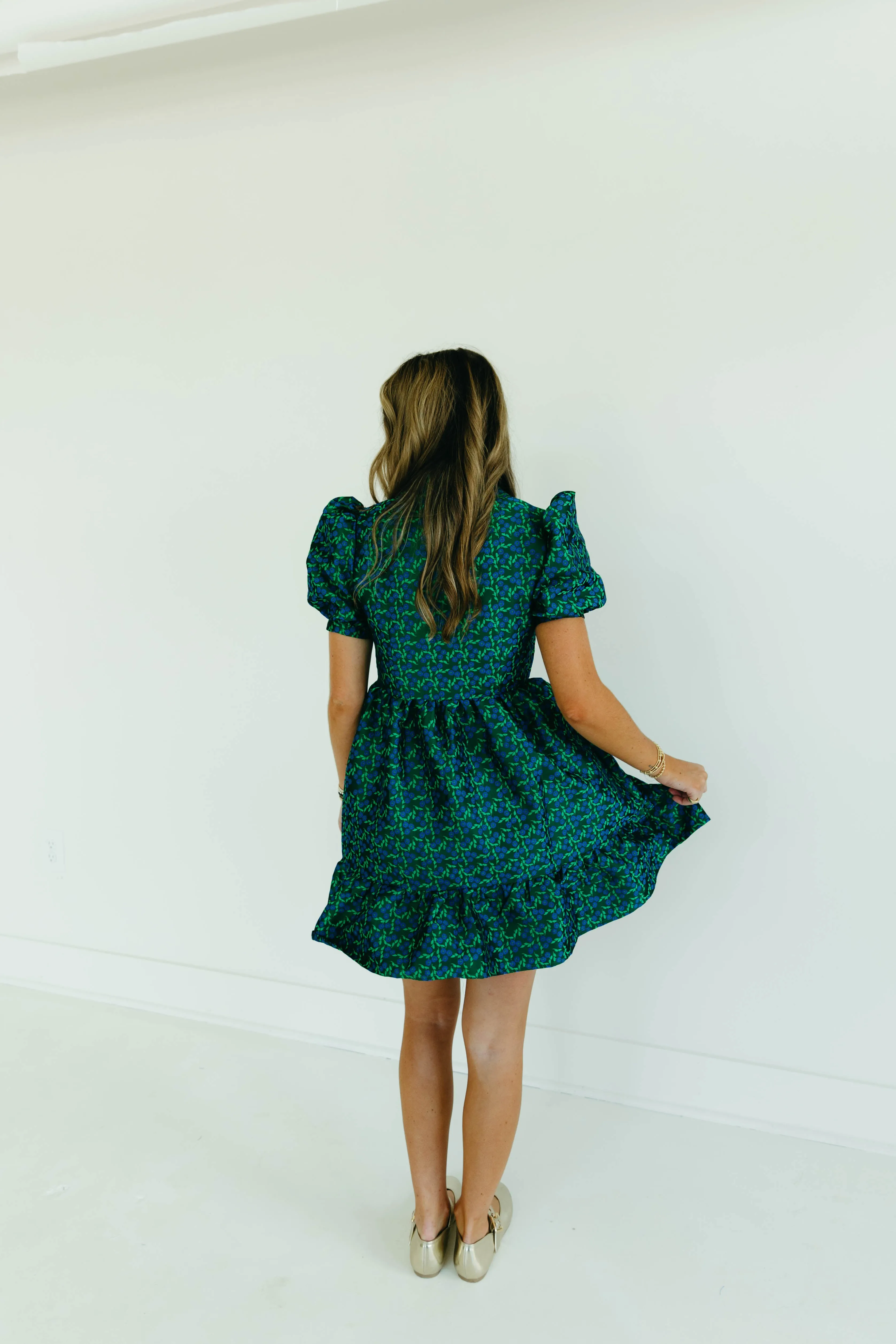 Kenzie Mini Dress - Green/Blue