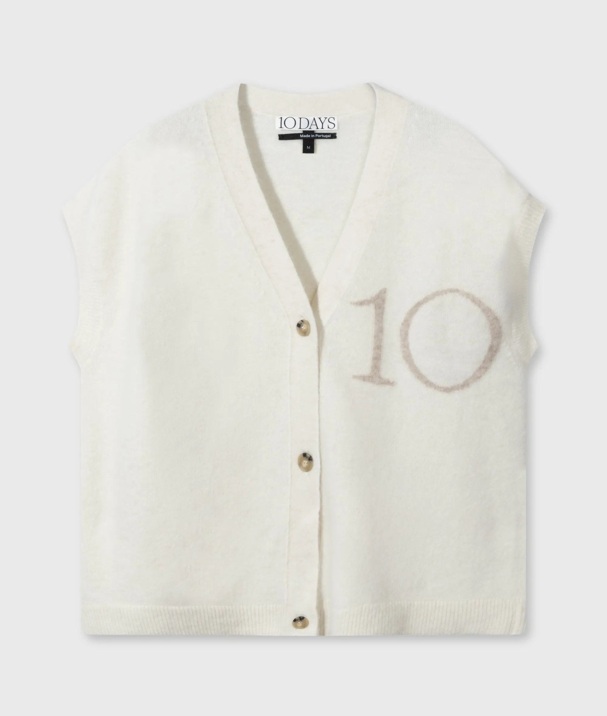 knit gilet | ecru