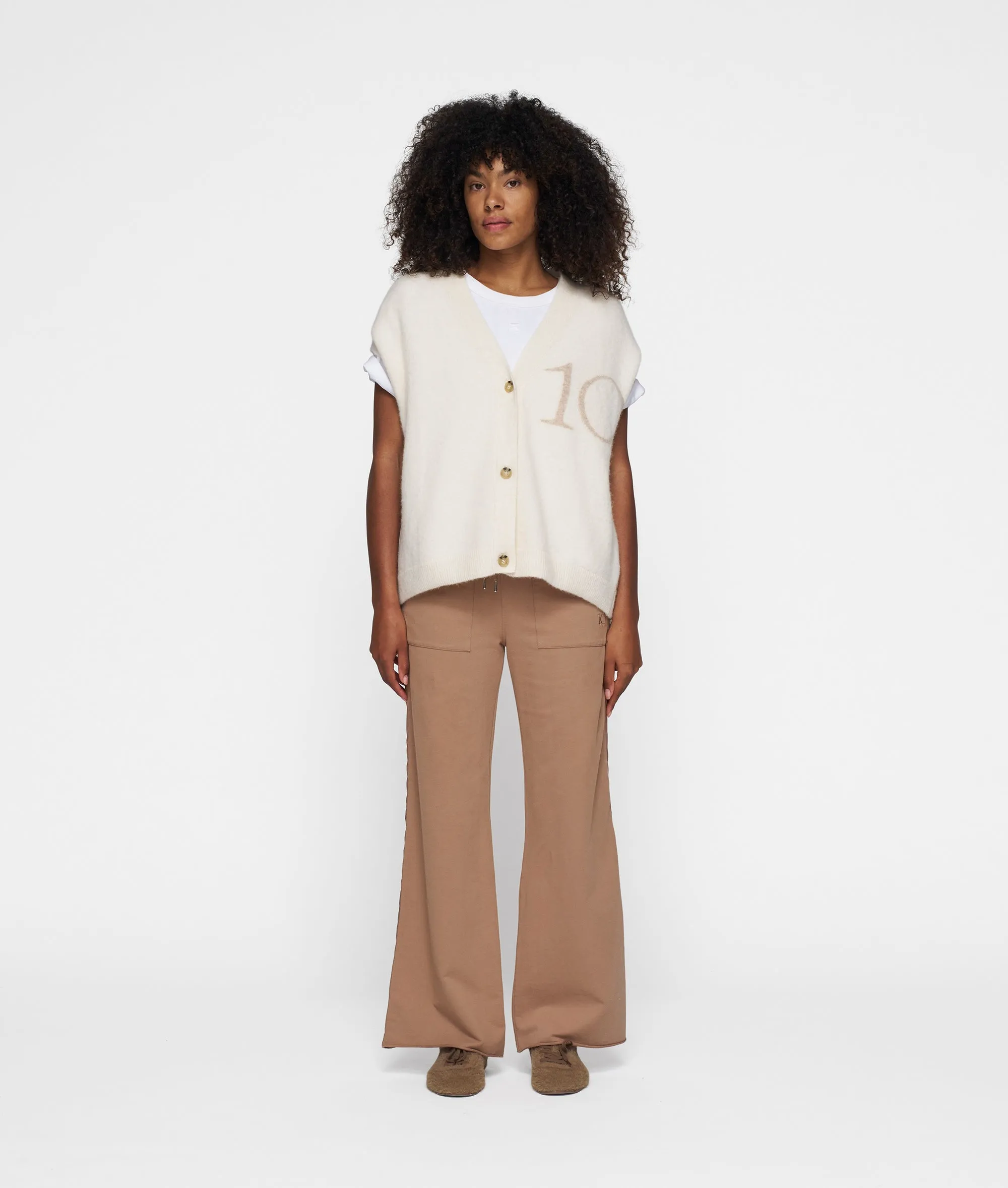 knit gilet | ecru