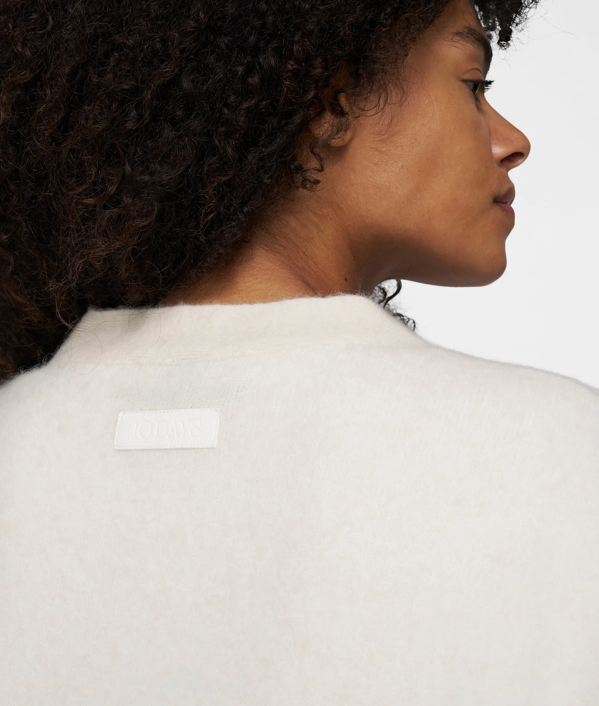 knit gilet | ecru