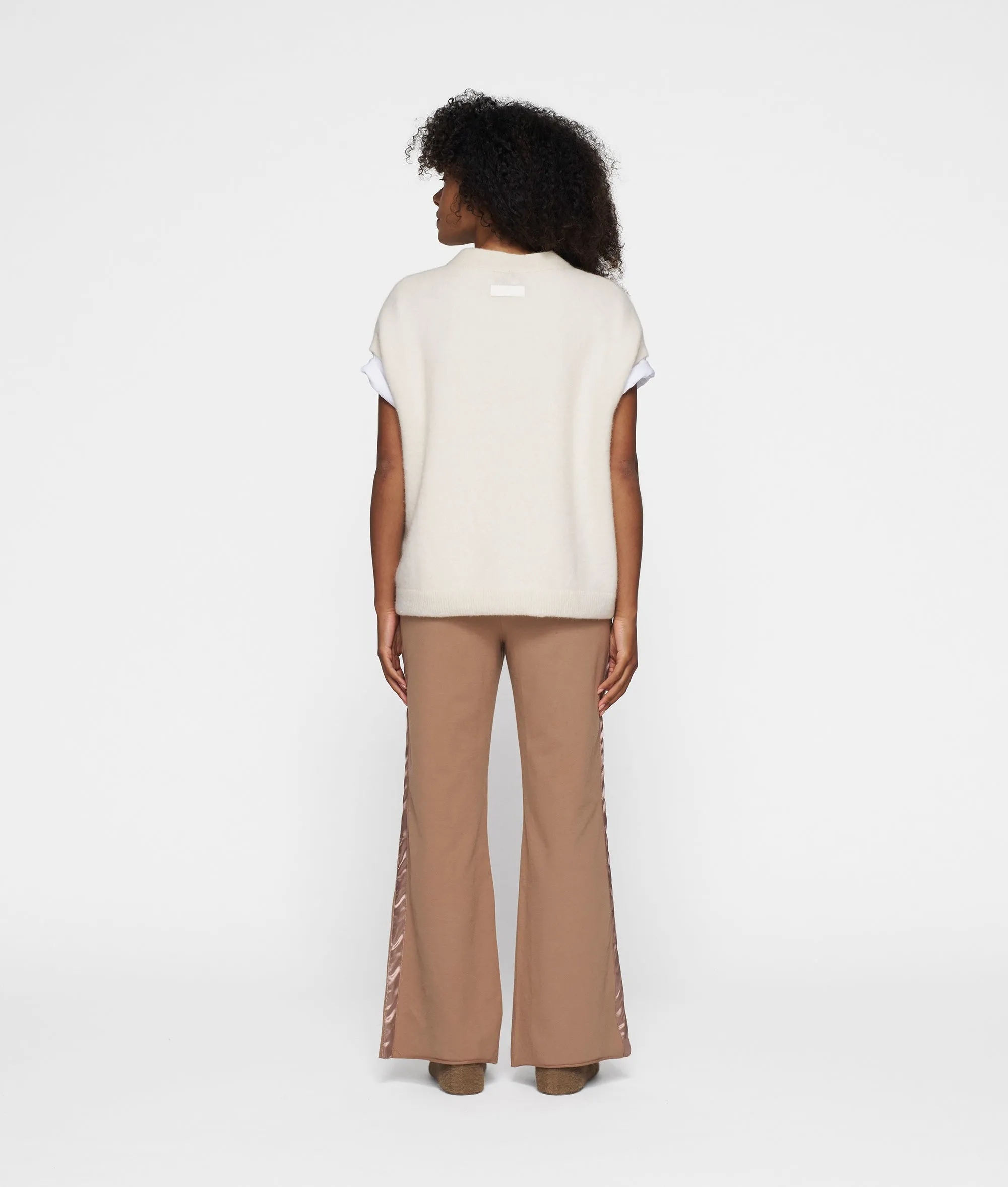 knit gilet | ecru