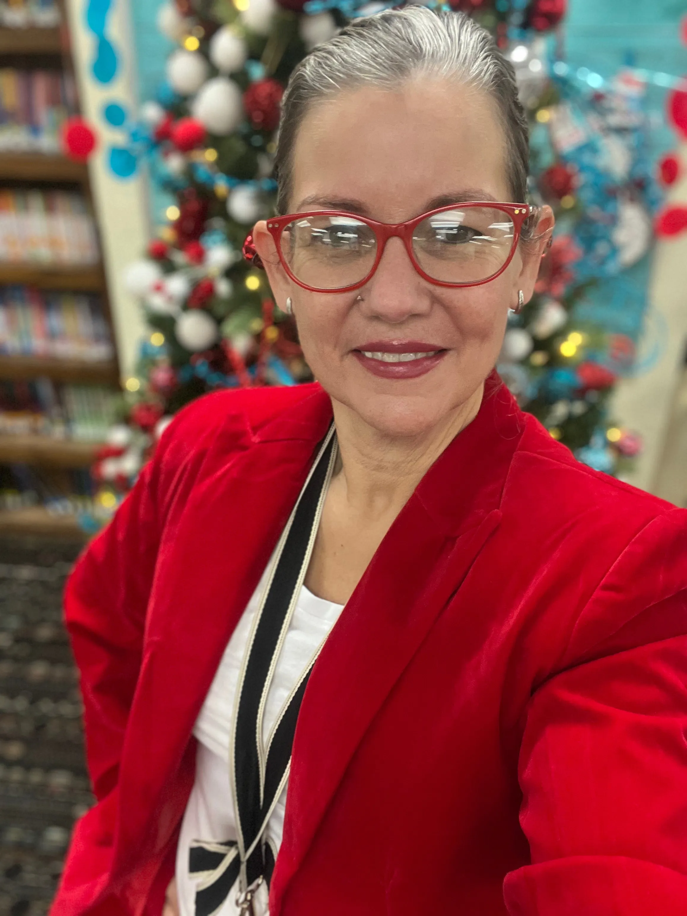 Ladies Red Velvet Blazer
