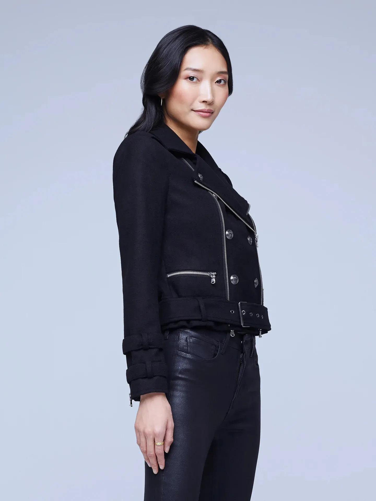 L'Agence - Billie Belted Jacket - Black