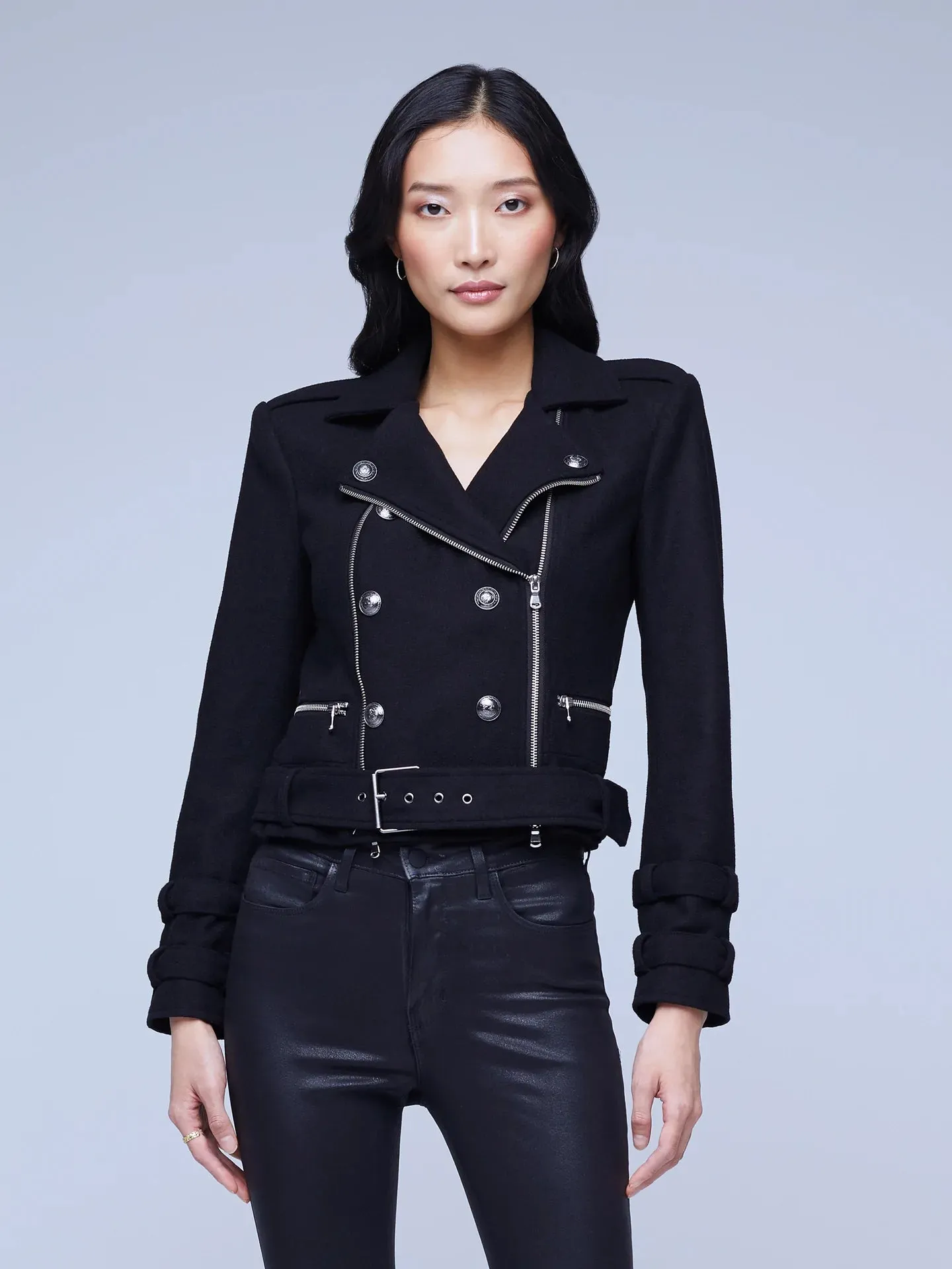 L'Agence - Billie Belted Jacket - Black