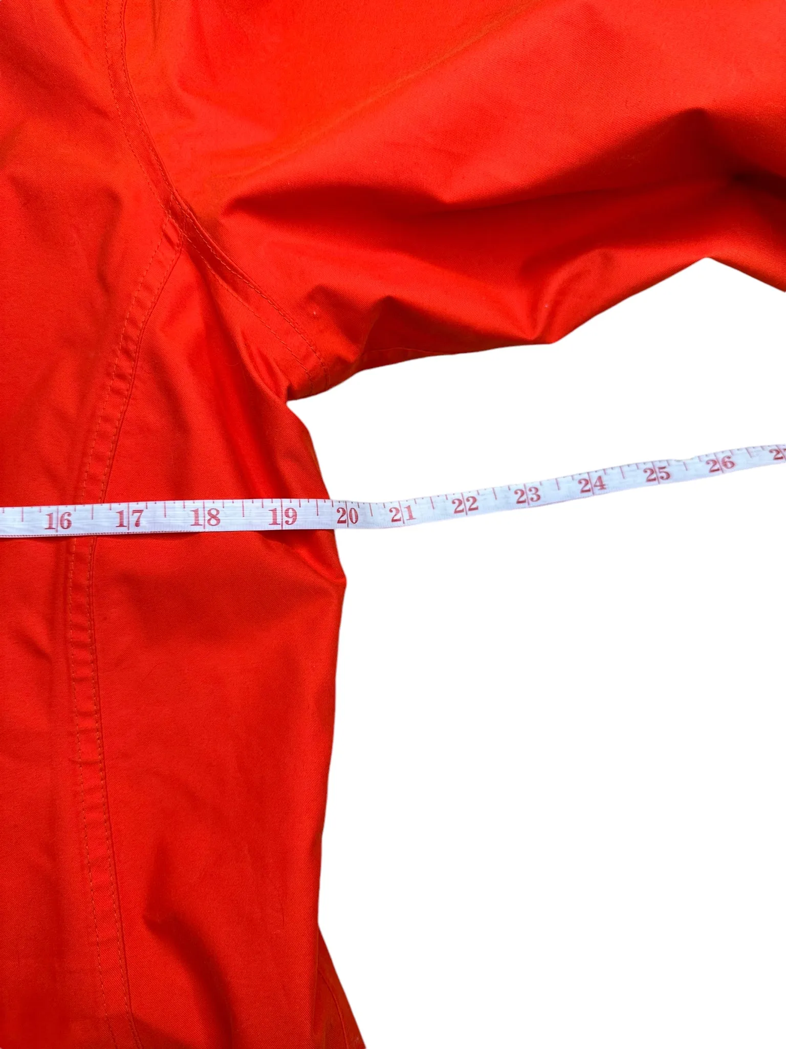 LANDS' END Orange Trench Coat Size M