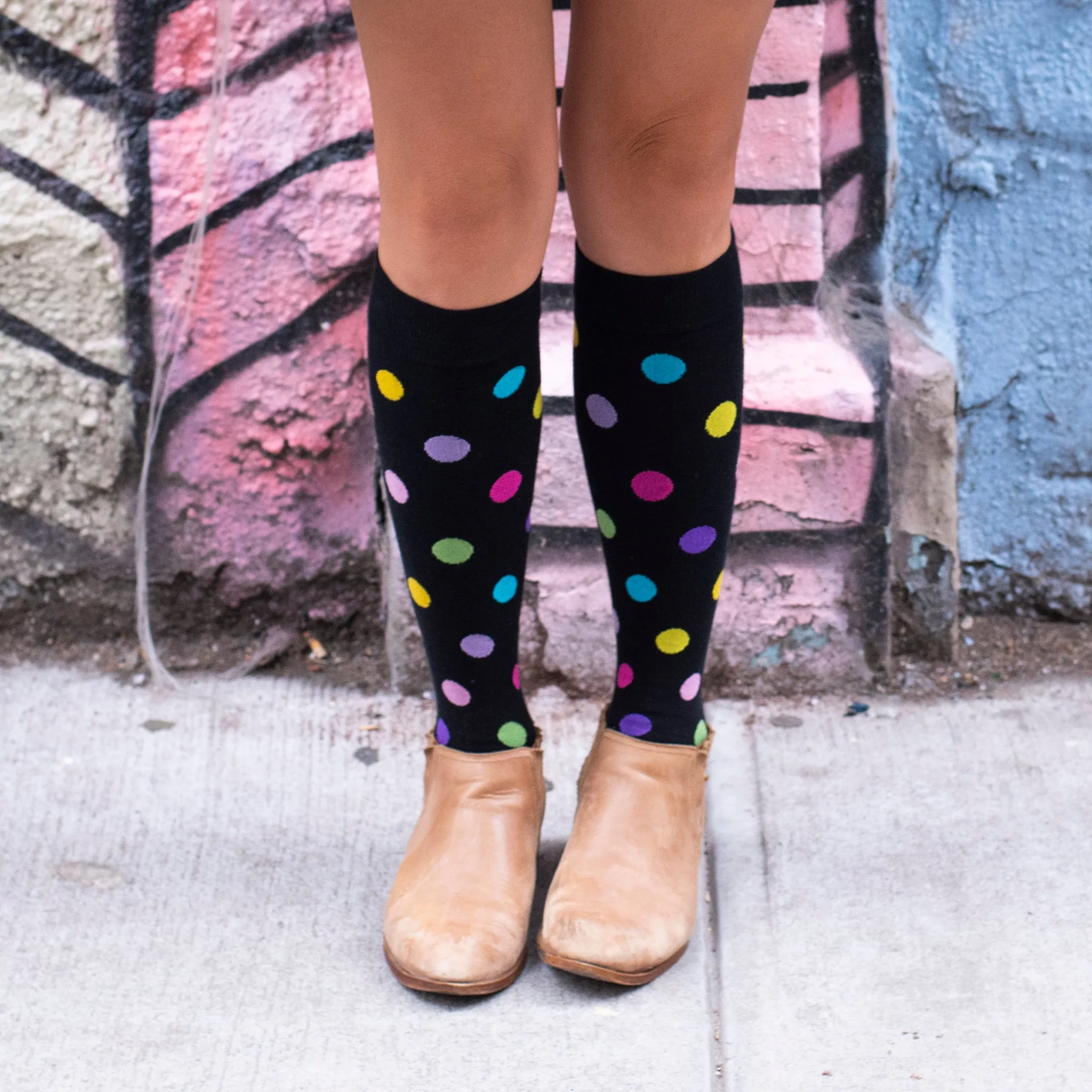 Large Dots | Knee-High Compression Socks For Women