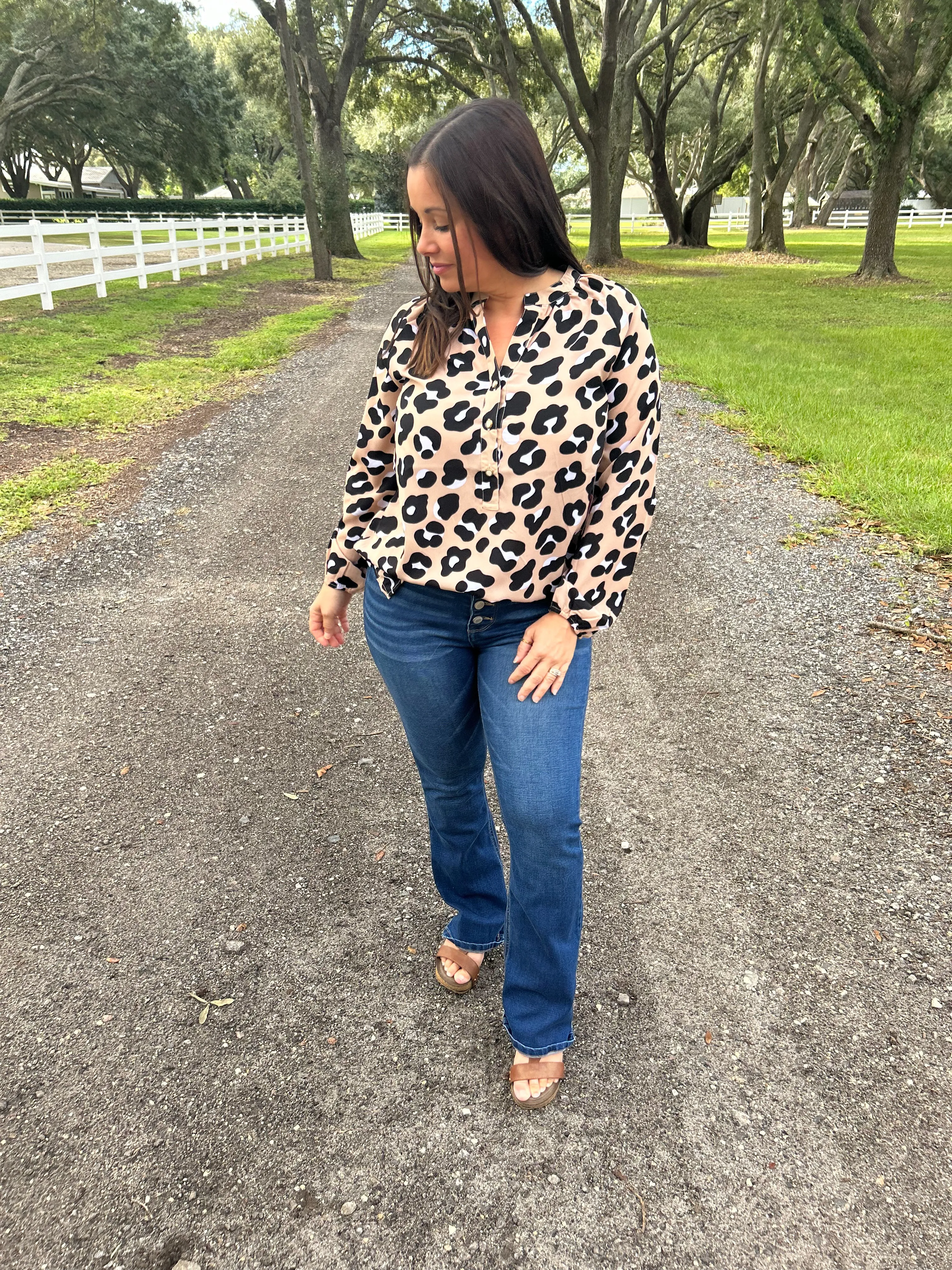 Lavish Leopard Simply Southern Blouse