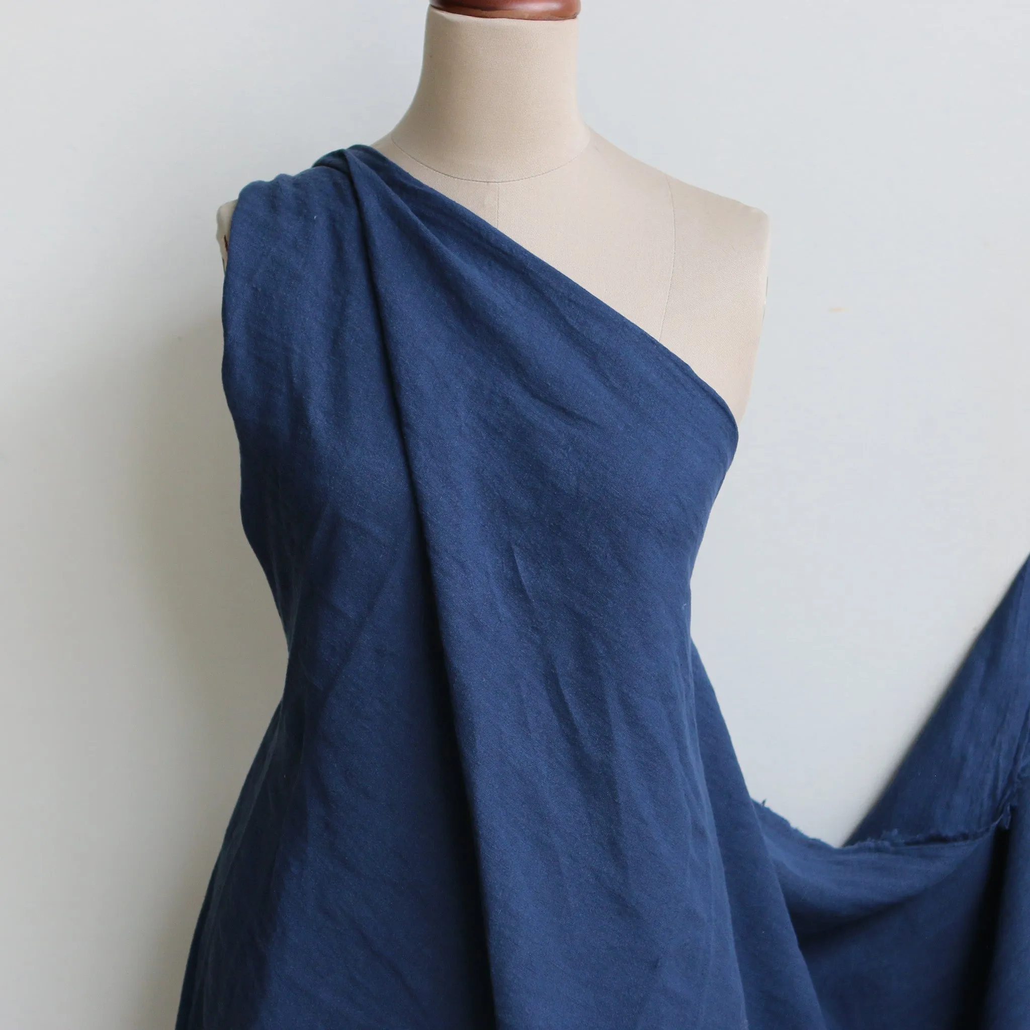 Layla Deep Blue Stone Washed Linen