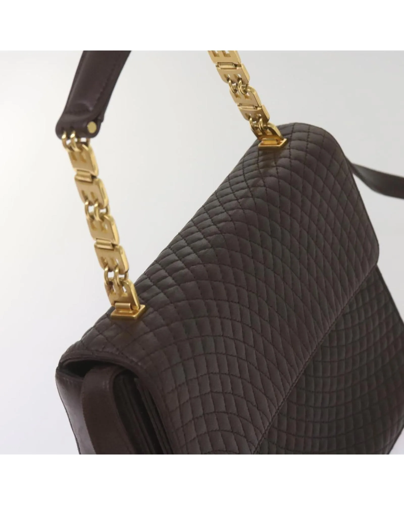 Leather 2-Way Hand Bag in Dark Brown by BALLY