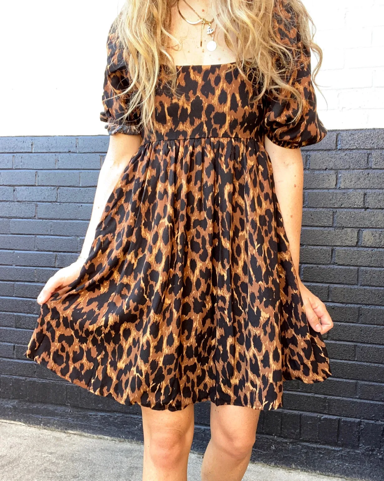 Leopard Babydoll Dress