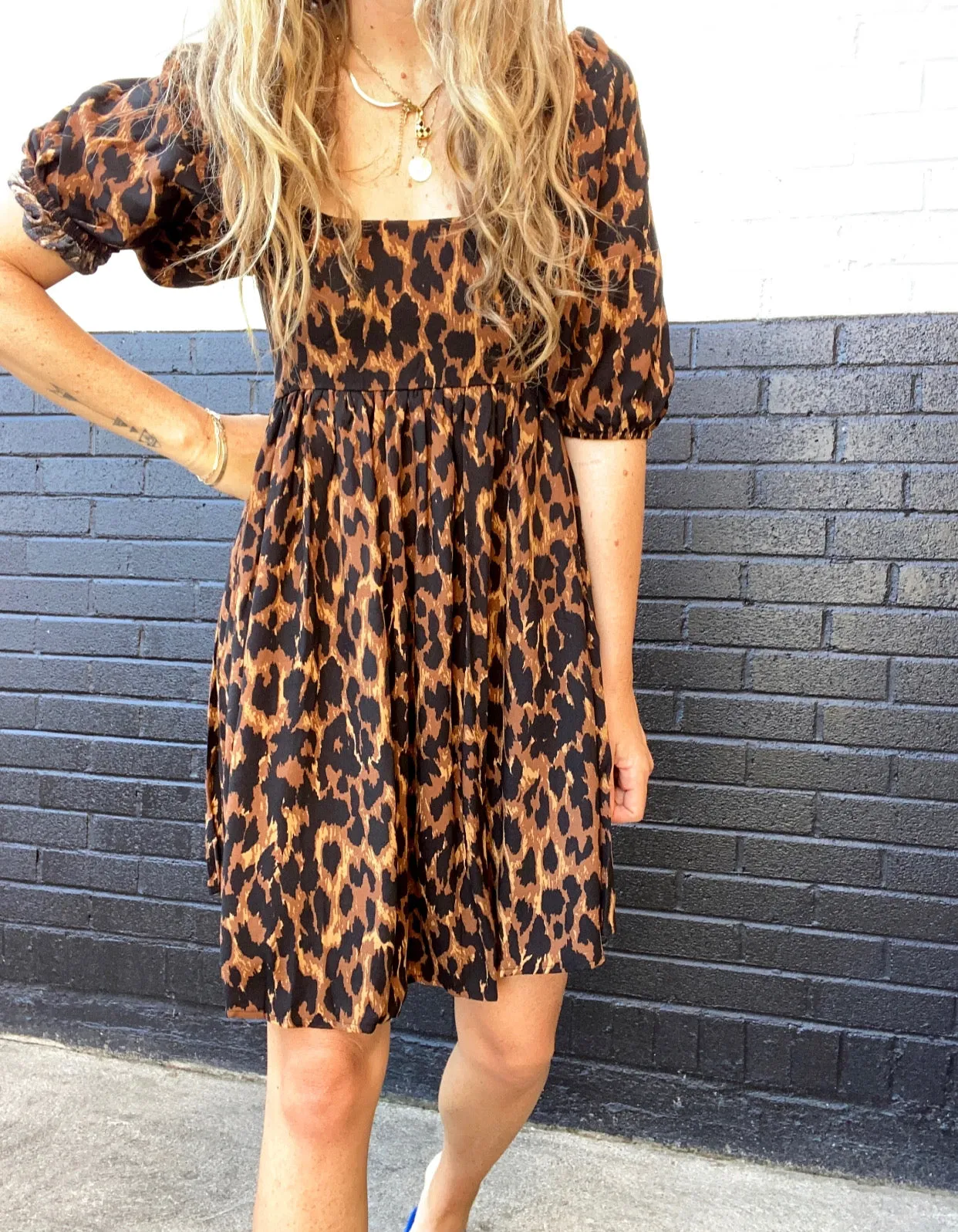 Leopard Babydoll Dress