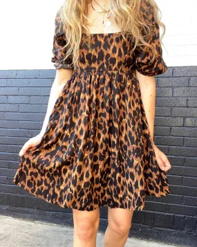 Leopard Babydoll Dress