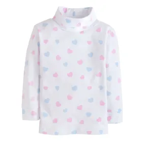 Little English Printed Turtleneck, Hearts