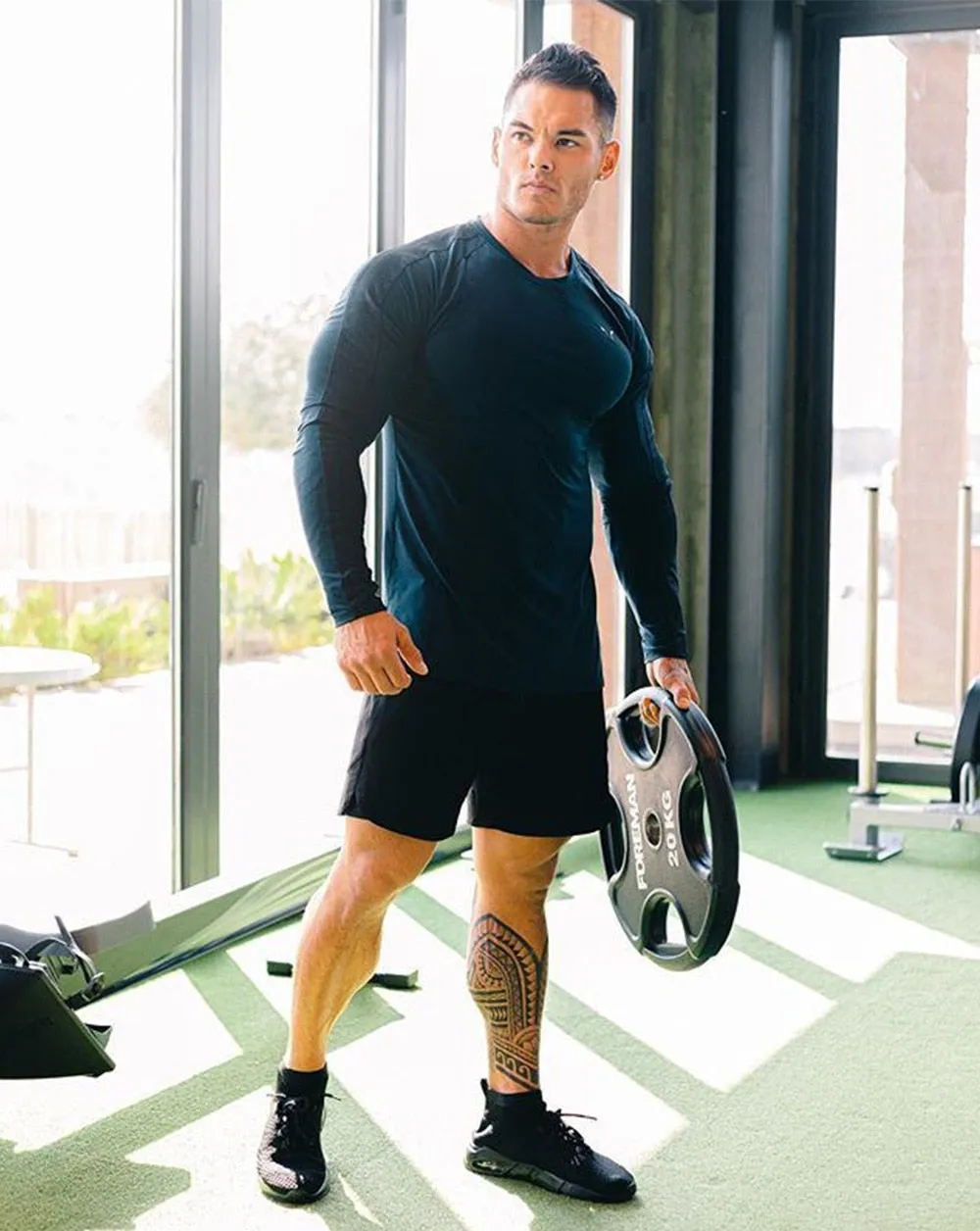 Long Sleeve Shirt Men Gym Fitness T-shirt Male Running Sport Bodybuilding Skinny Tee Tops Muscle Workout Clothing