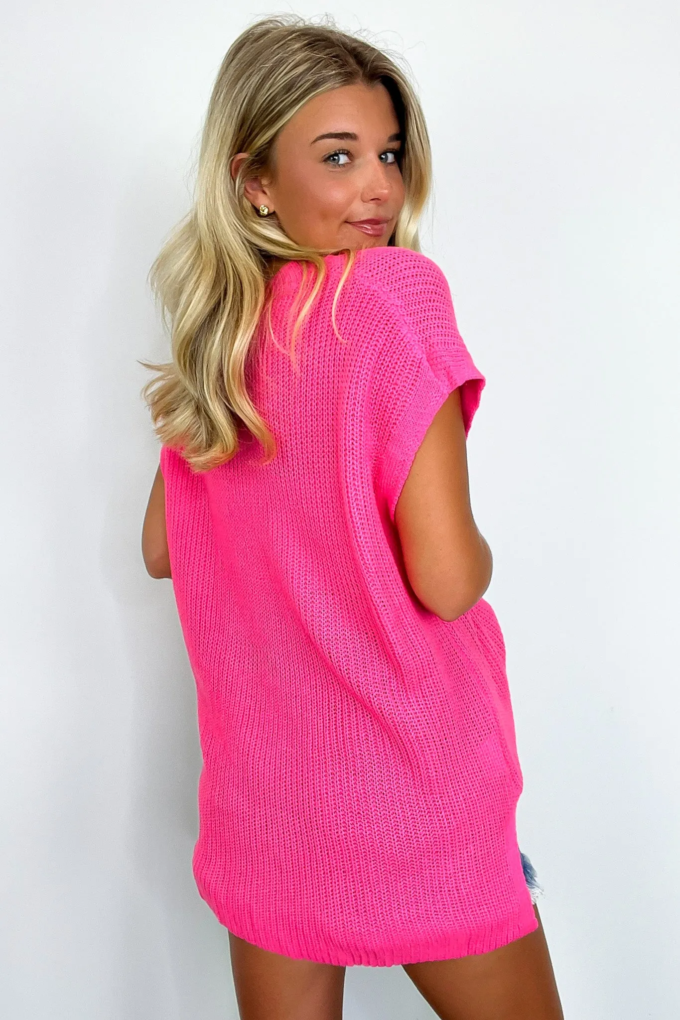Marieka V-Neck Knit Pocket Top - FINAL SALE