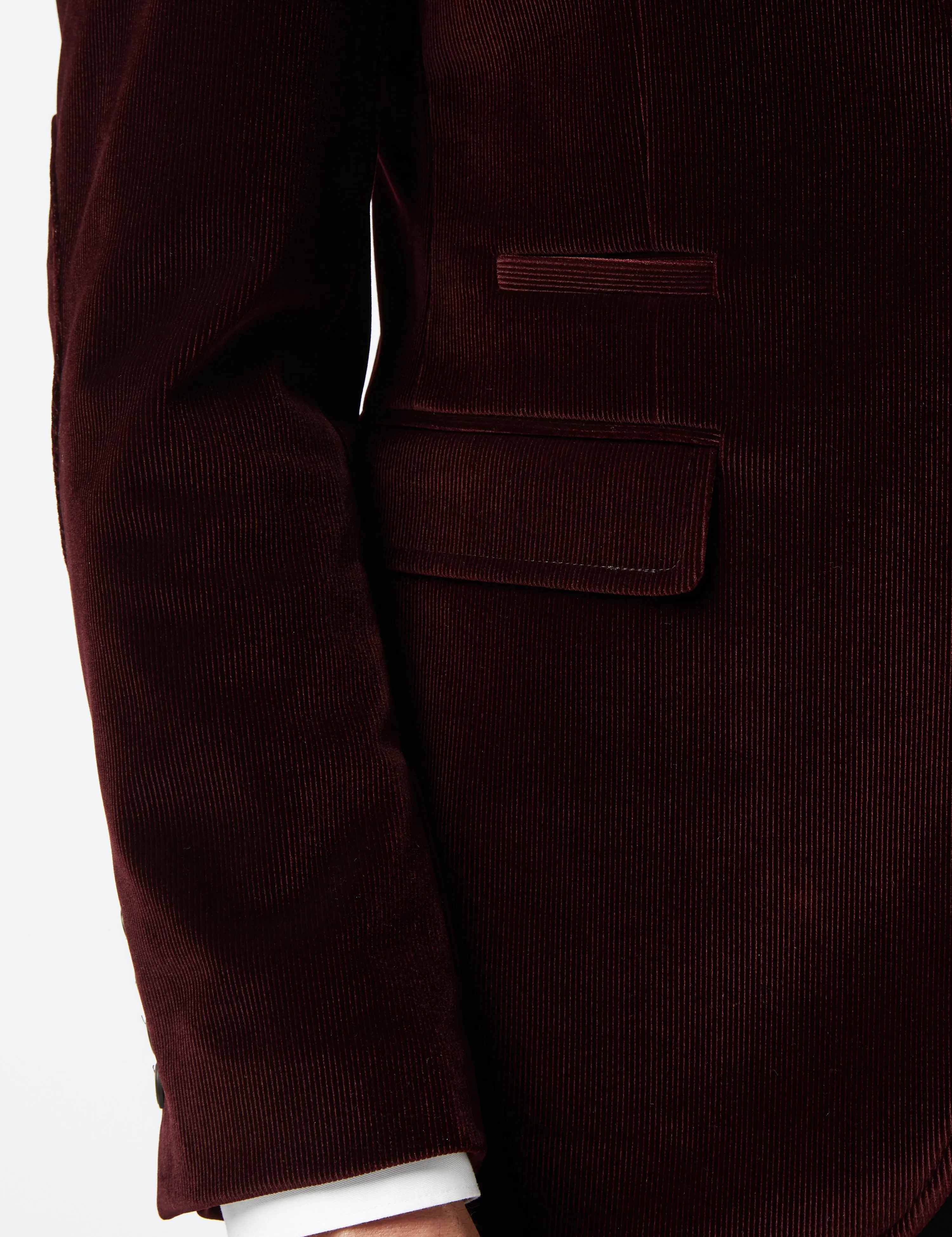 MATTHEW - Maroon Corduroy Blazer Jacket