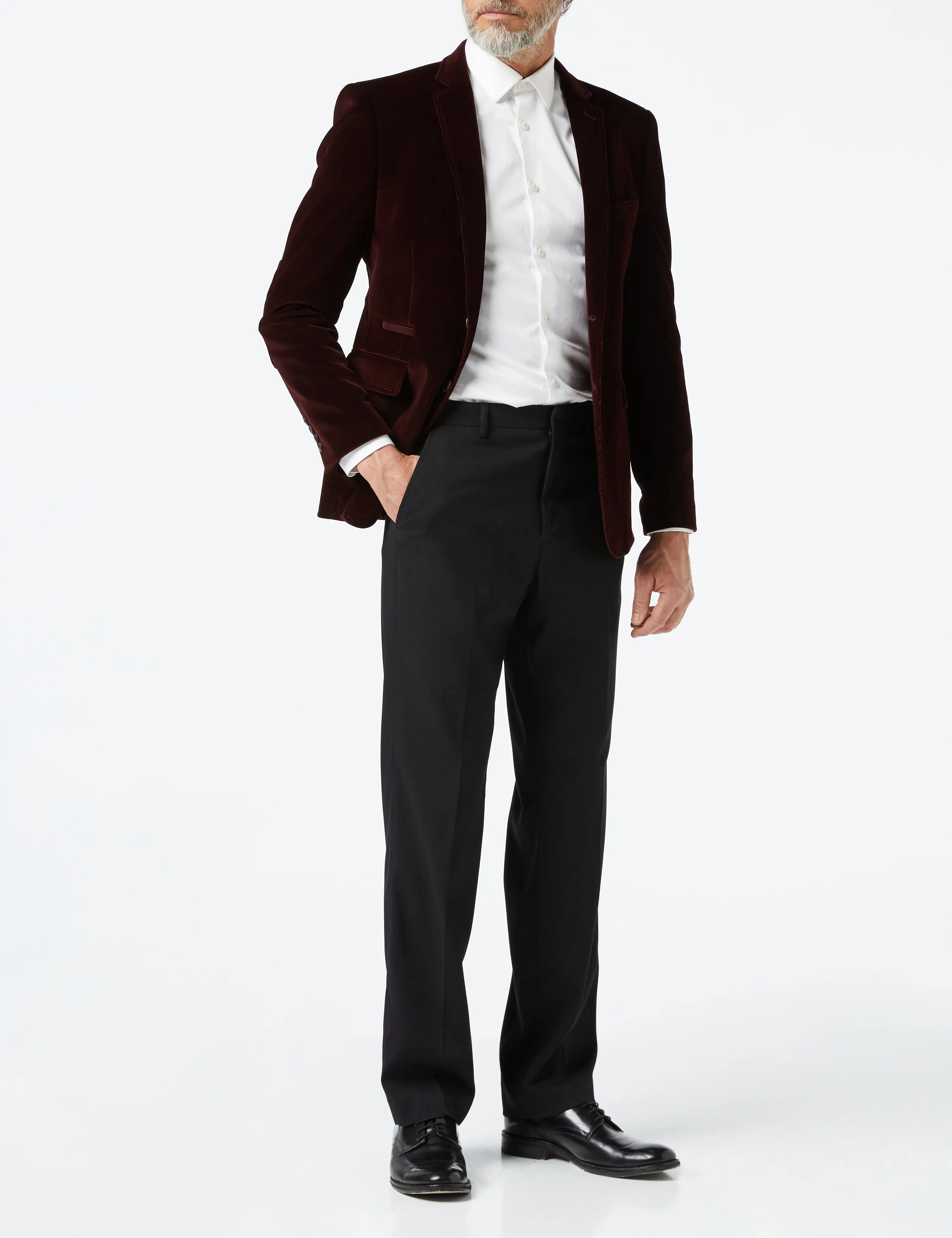MATTHEW - Maroon Corduroy Blazer Jacket