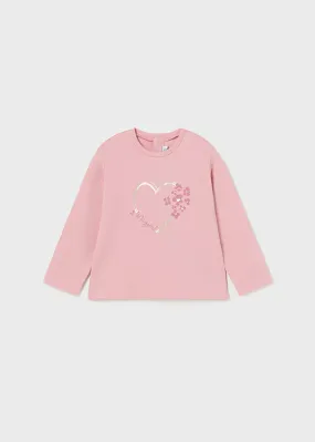 Mayoral 116 015 - Pink Long Sleeve T-Shirt