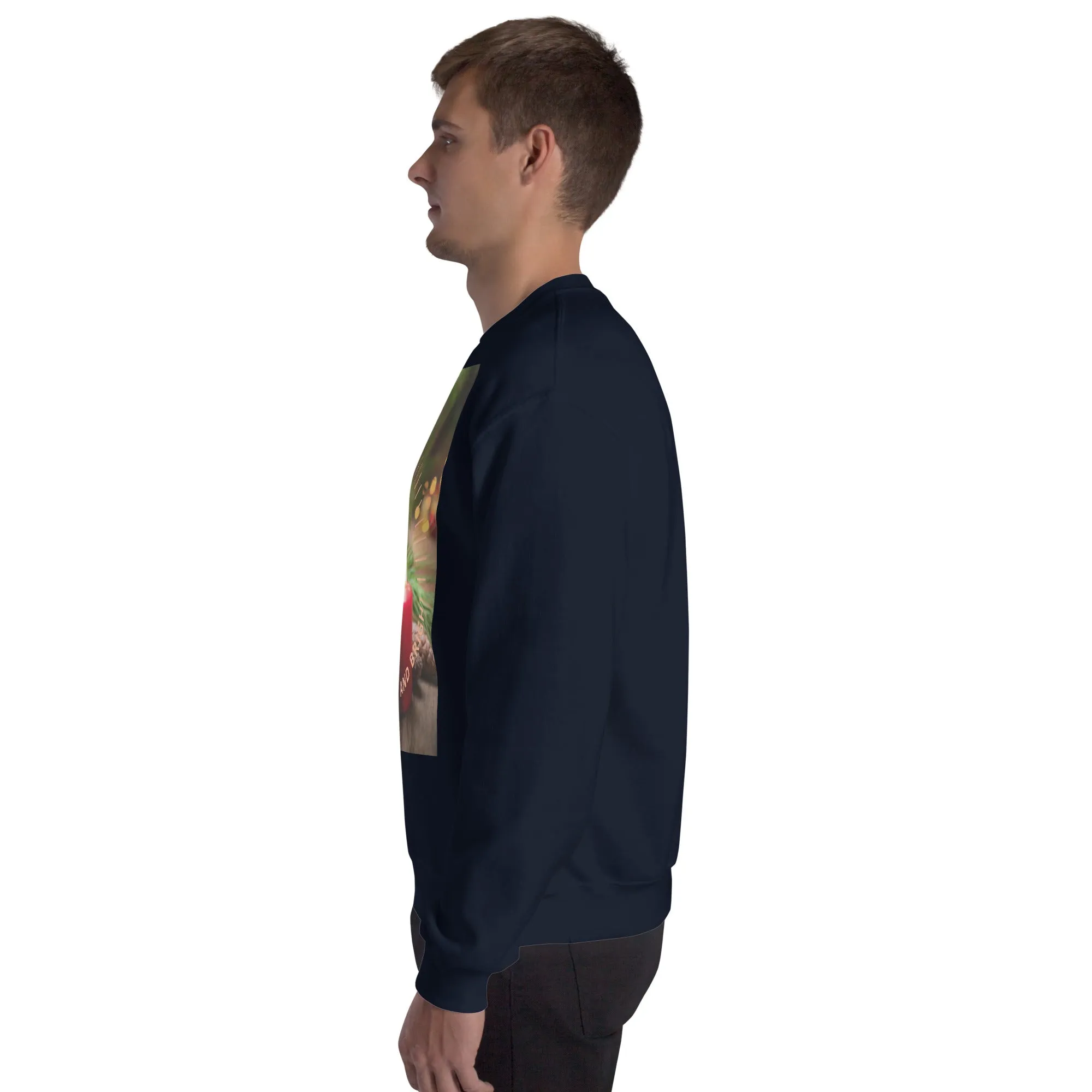Merry And Bright Christmas Sweatshirt (Glamourange Christmas Sweatshirt Men)