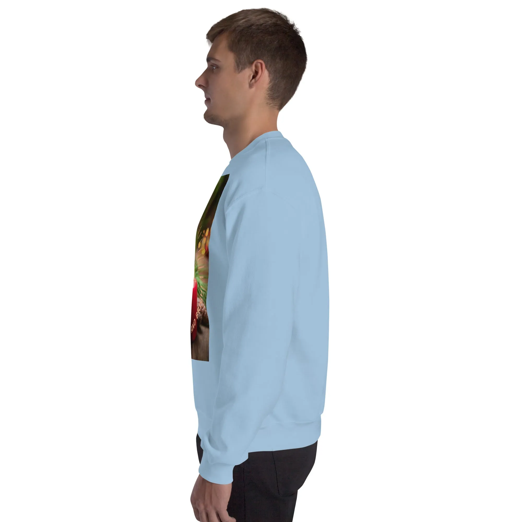 Merry And Bright Christmas Sweatshirt (Glamourange Christmas Sweatshirt Men)