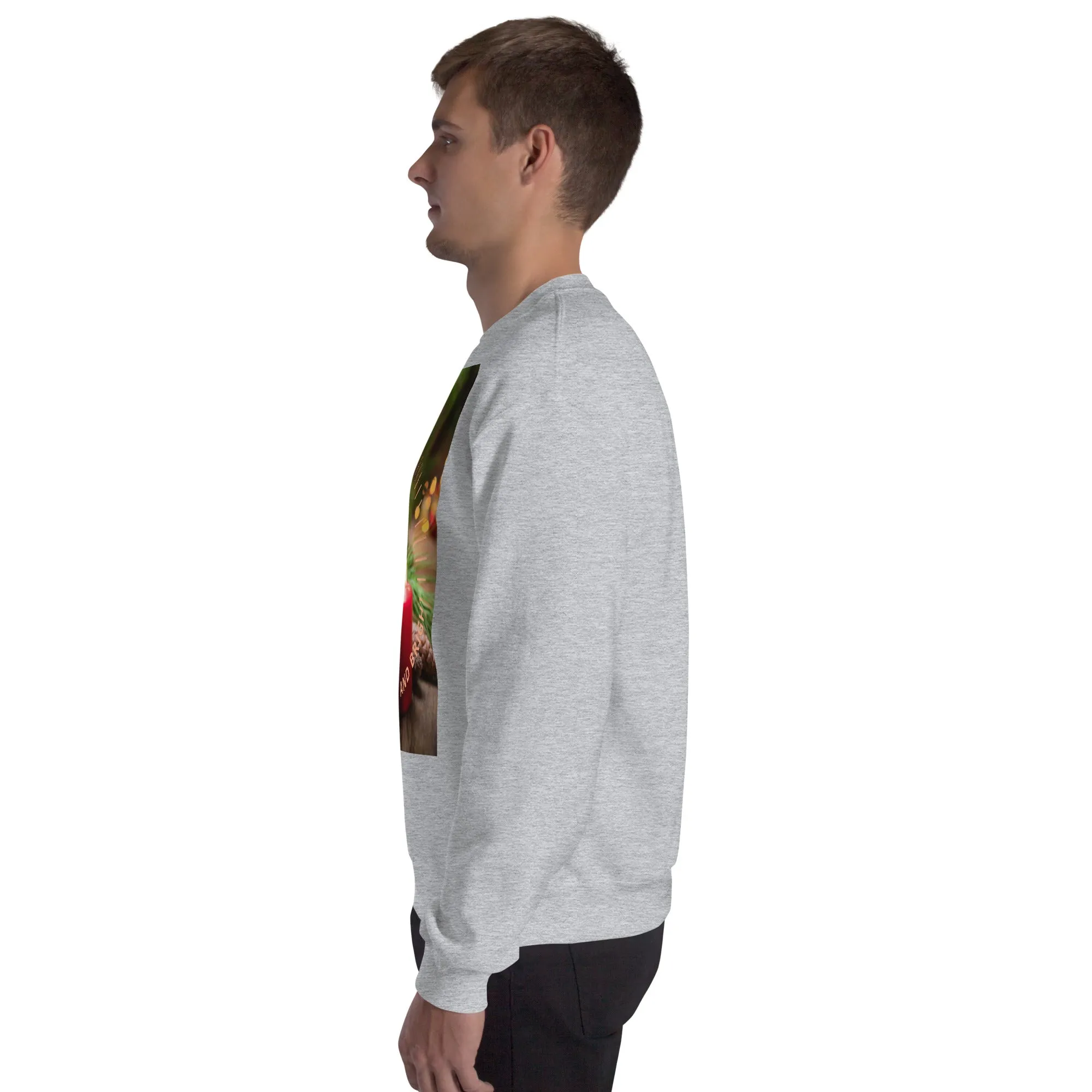 Merry And Bright Christmas Sweatshirt (Glamourange Christmas Sweatshirt Men)