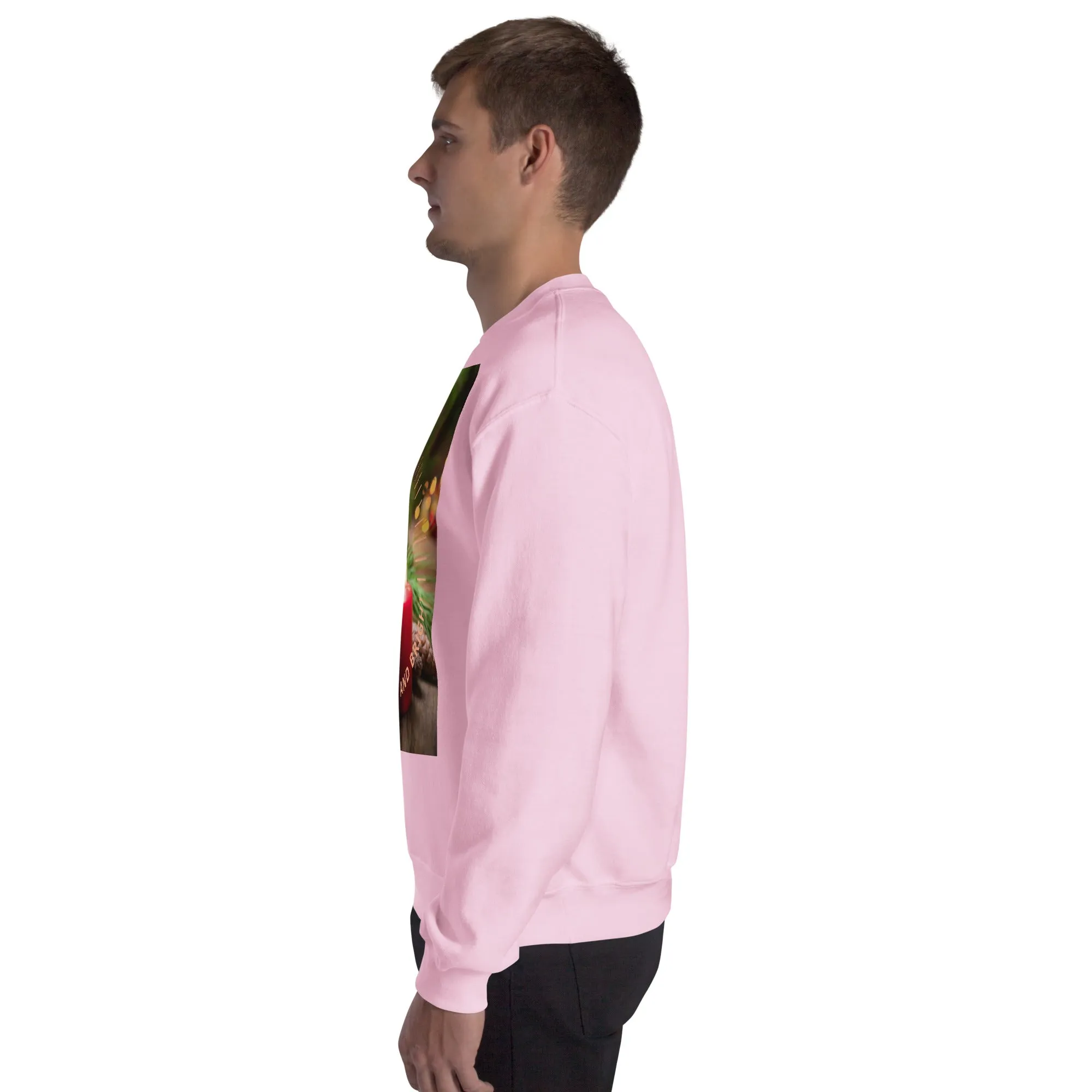 Merry And Bright Christmas Sweatshirt (Glamourange Christmas Sweatshirt Men)
