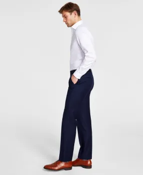 Michael Kors Mens Classic fit Dress Pants 42 / 34 Navy Blue Solid Stretch