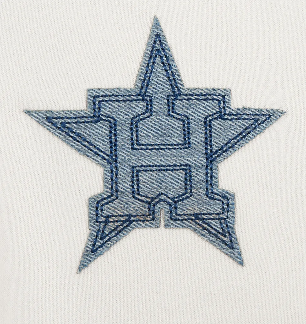MLB HOUSTON ASTROS VARSITY BLUES WOMEN'S CREWNECK (LINEN)