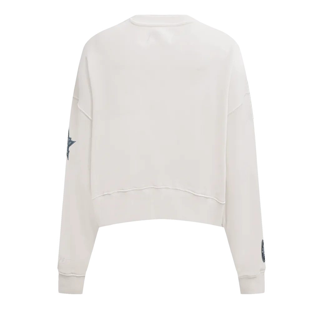 MLB HOUSTON ASTROS VARSITY BLUES WOMEN'S CREWNECK (LINEN)