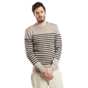 Molène Striped Sweater - Sandstone w/ Navy Stripes