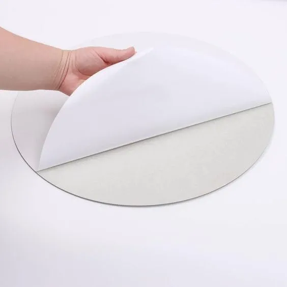 NAKODA FASHION Self Adhesive Plastic Oval Mirror for Wall Stickers (30x20) cm Frameless Flexible Mirror for Bathroom | Bedroom | Living Room Mirror Wall Decor