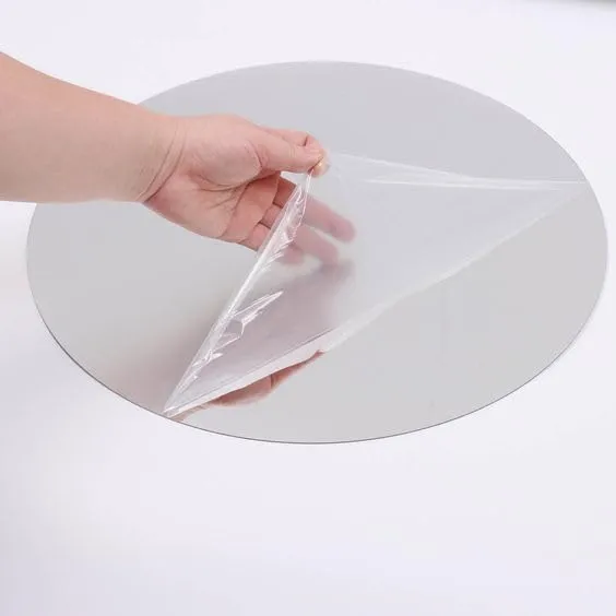 NAKODA FASHION Self Adhesive Plastic Oval Mirror for Wall Stickers (30x20) cm Frameless Flexible Mirror for Bathroom | Bedroom | Living Room Mirror Wall Decor