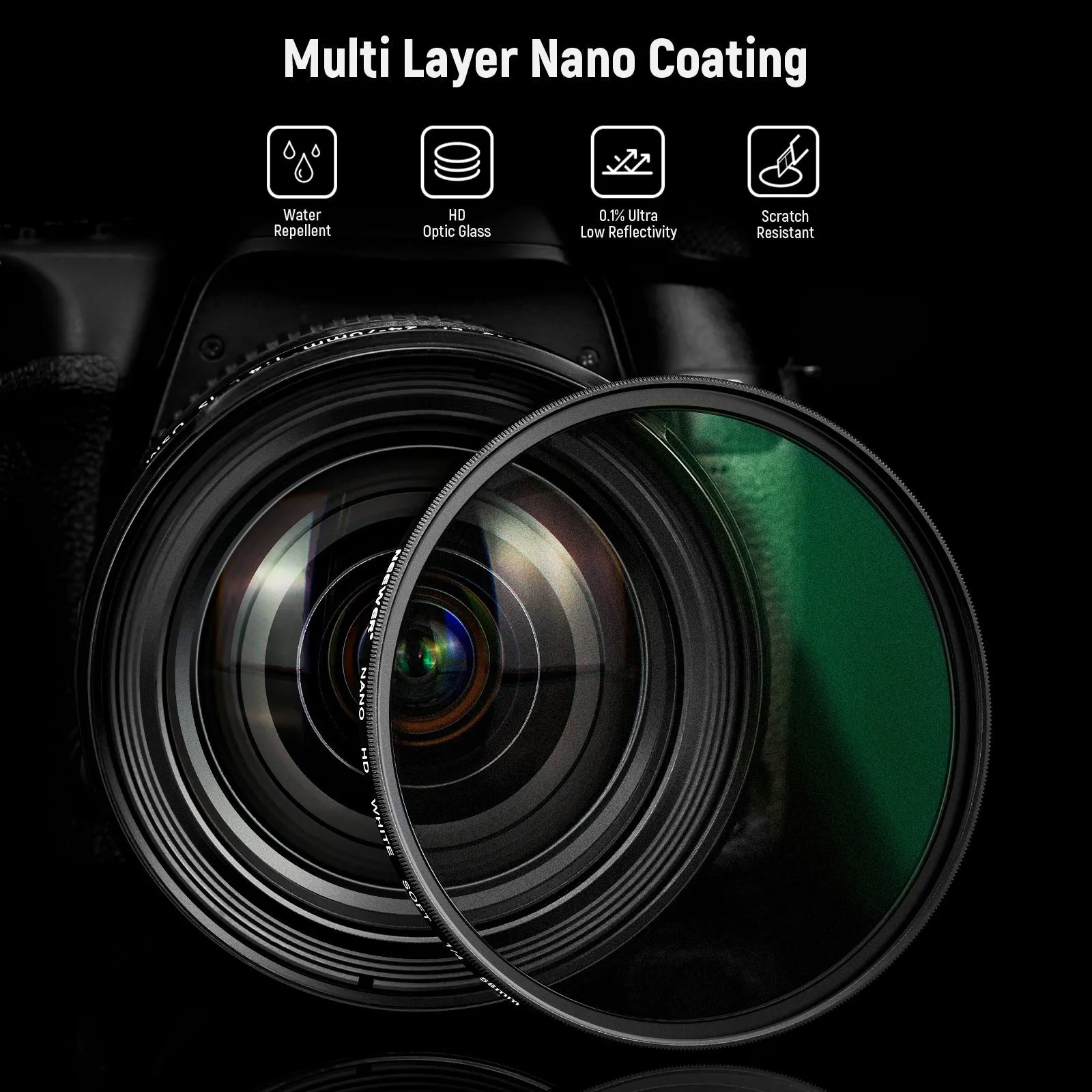 NEEWER Soft White Diffusion 1/4 Filter