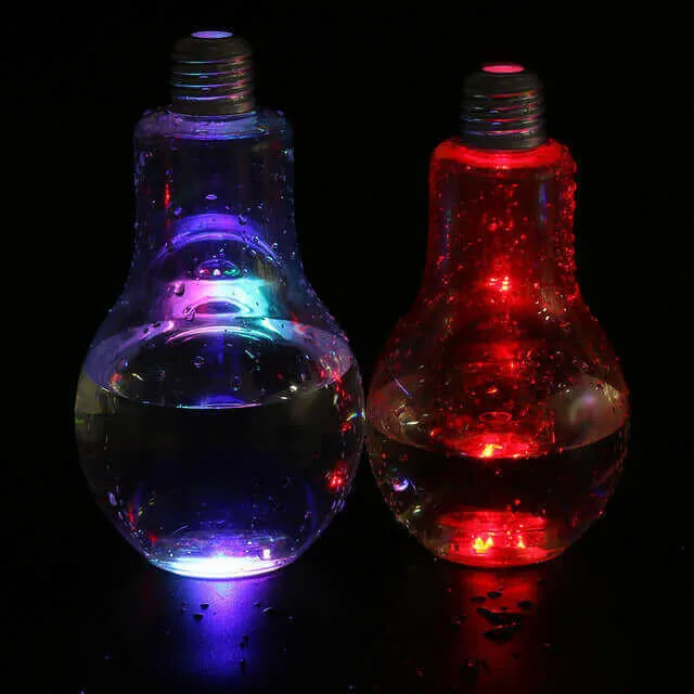 New Fashion Glowing Bulb Water Bottle Cute Brief