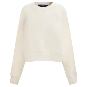 NFL LOS ANGELES RAMS NEUTRAL WOMEN'S FLC CREWNECK (EGGSHELL)